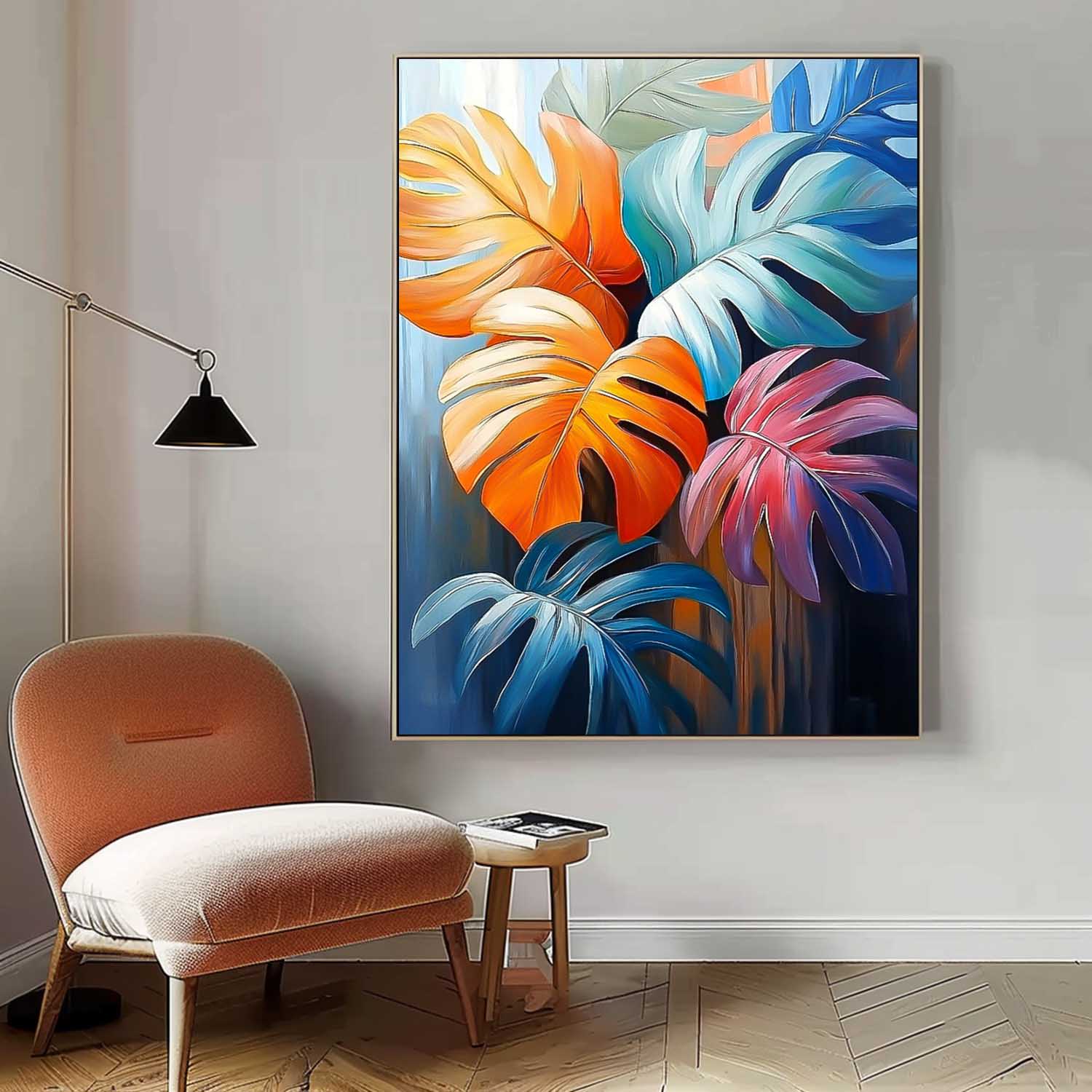 Wall Art Flower Biophilic Design Rustic Soft