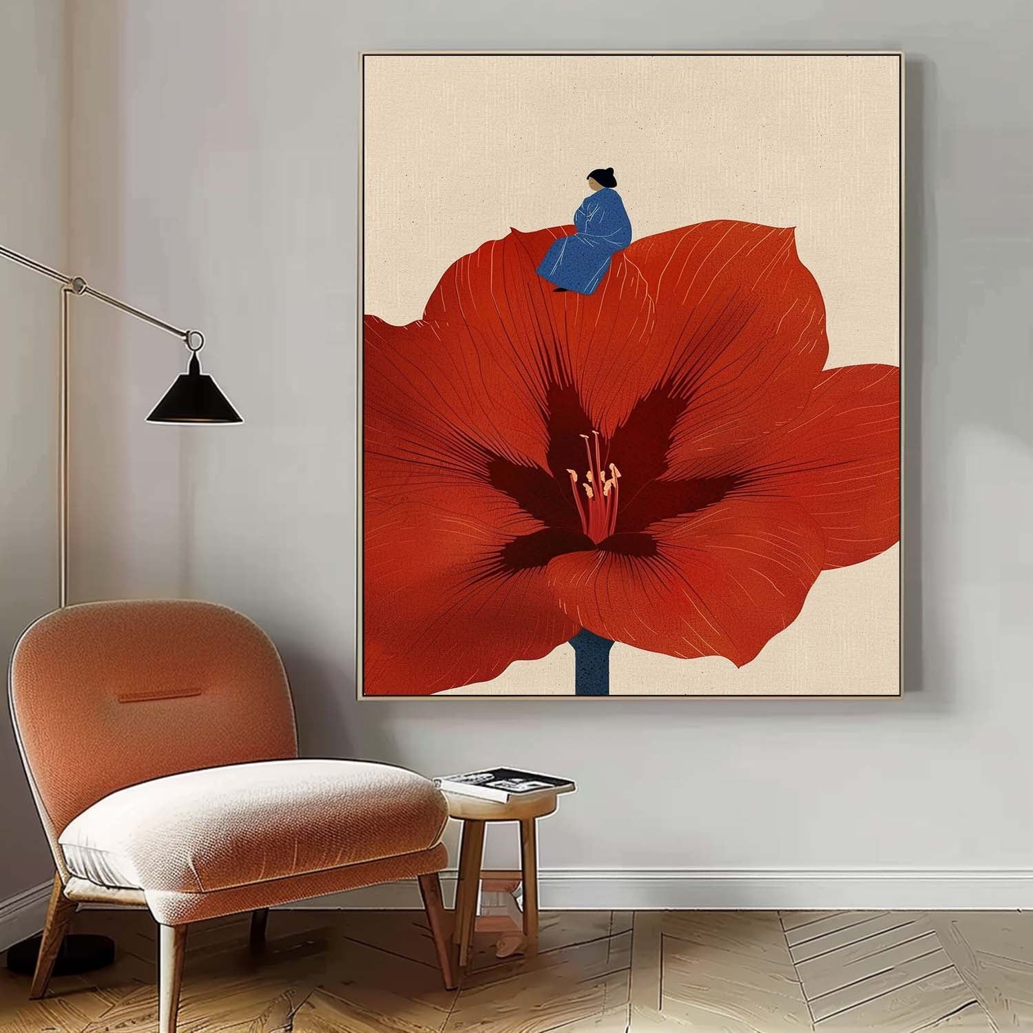 Wall Art People Oriental Surreal Floral Elegant