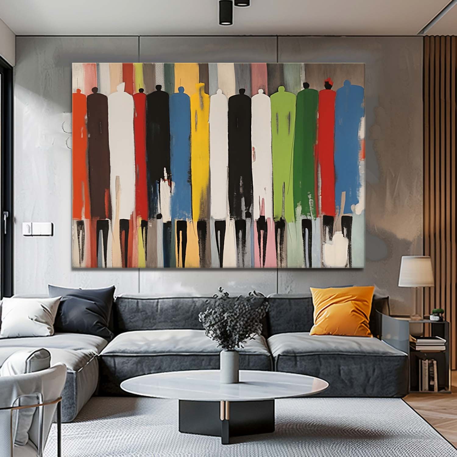 Wall Art Vertical People Contemporary Elegant