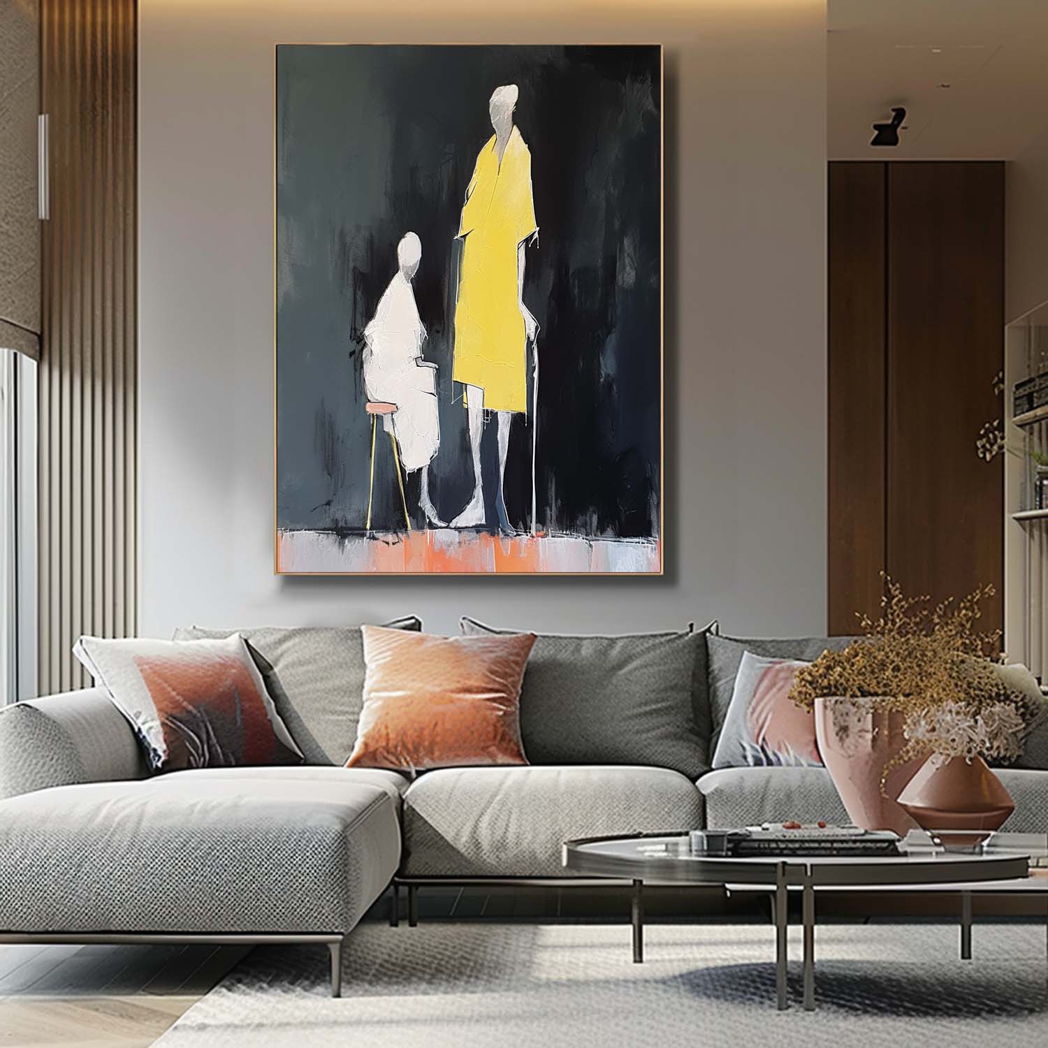 Wall Art People Minimalist Moody Elegant