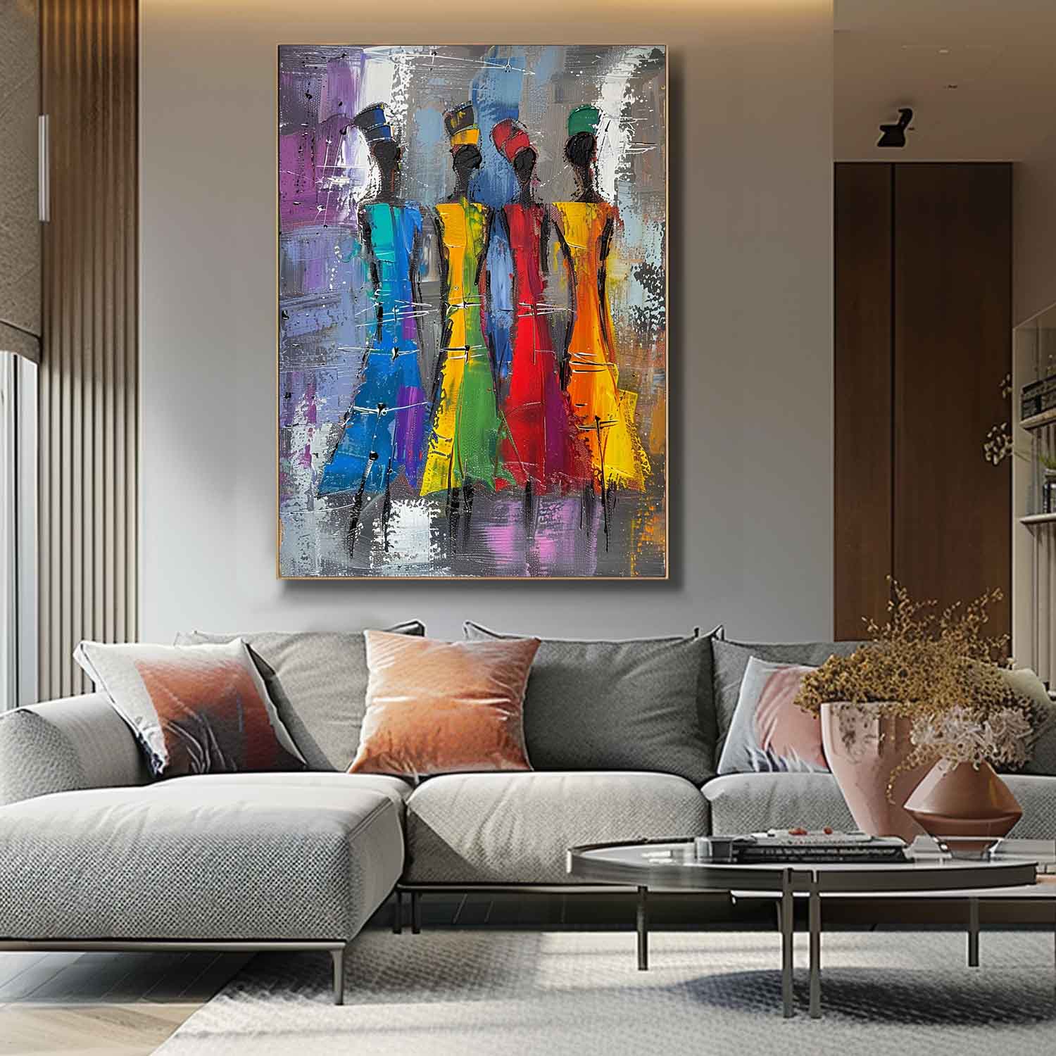 Wall Art People Modern Abstract Painterly