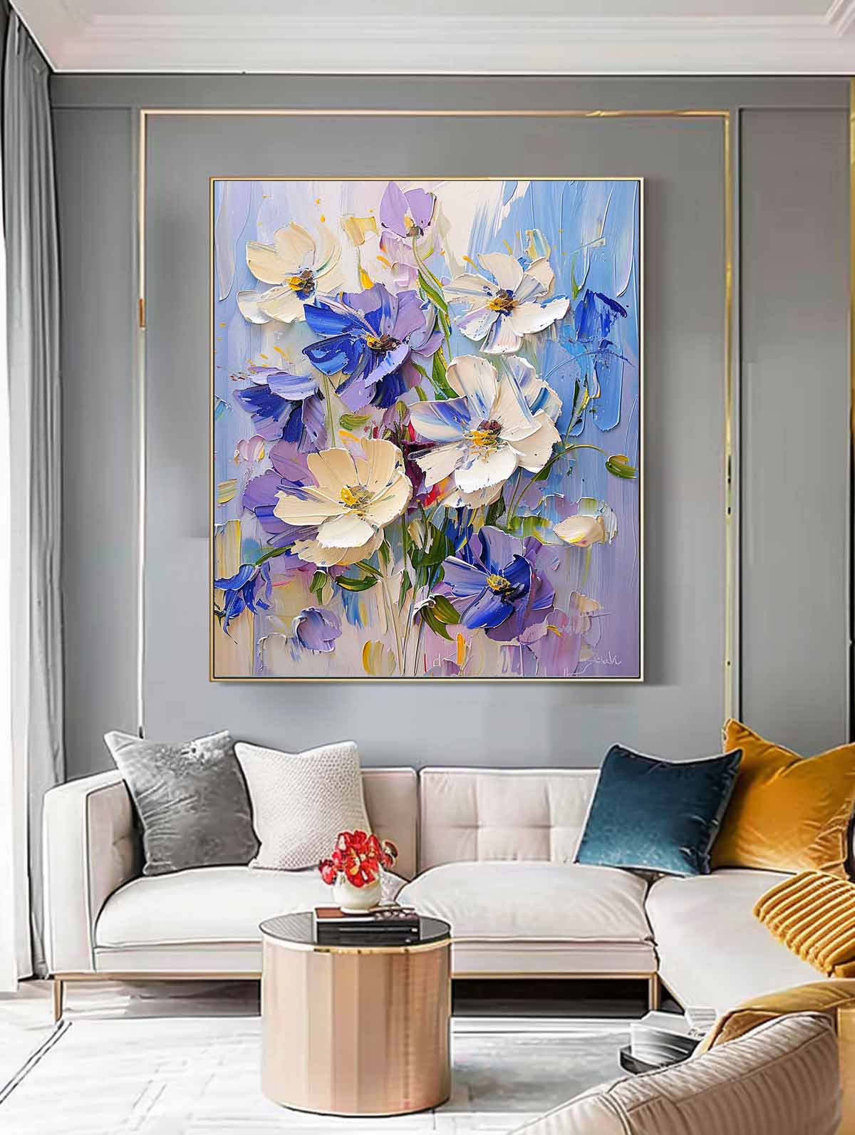 Wall Art Flower Painterly Modern Elegant