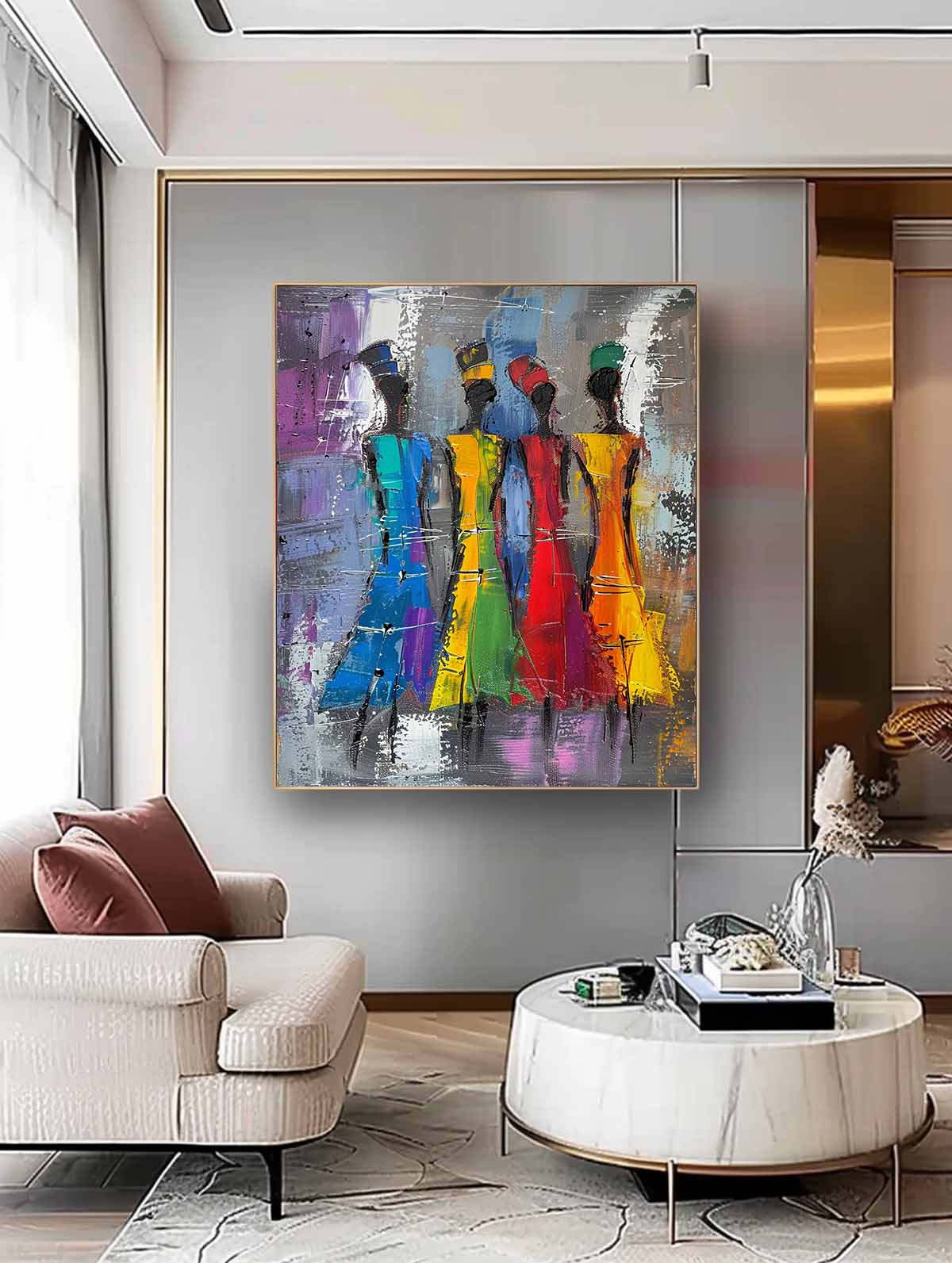 Wall Art People Modern Abstract Painterly