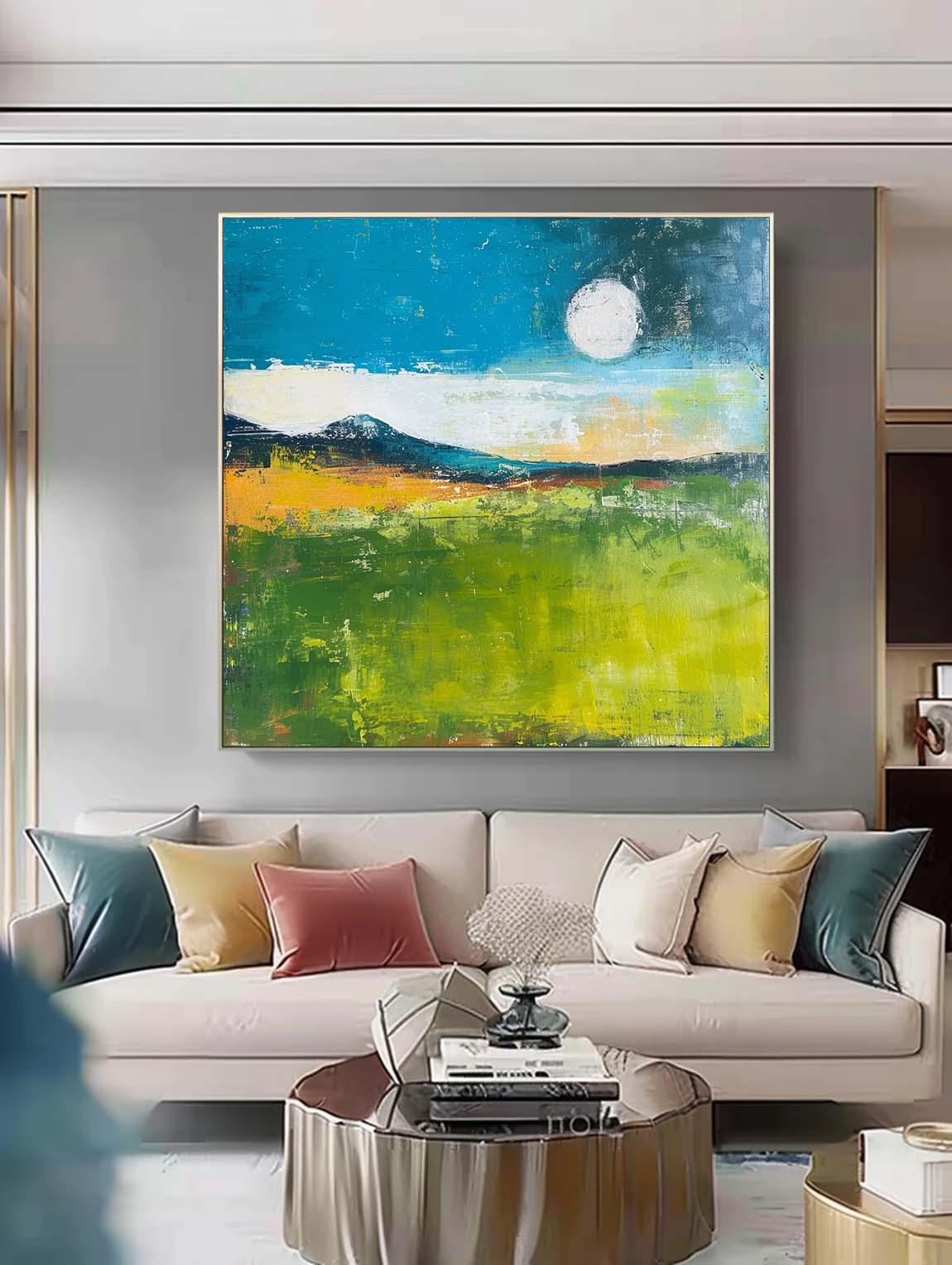 Wall Art Abstract Warm Landscape Scandinavian Natural