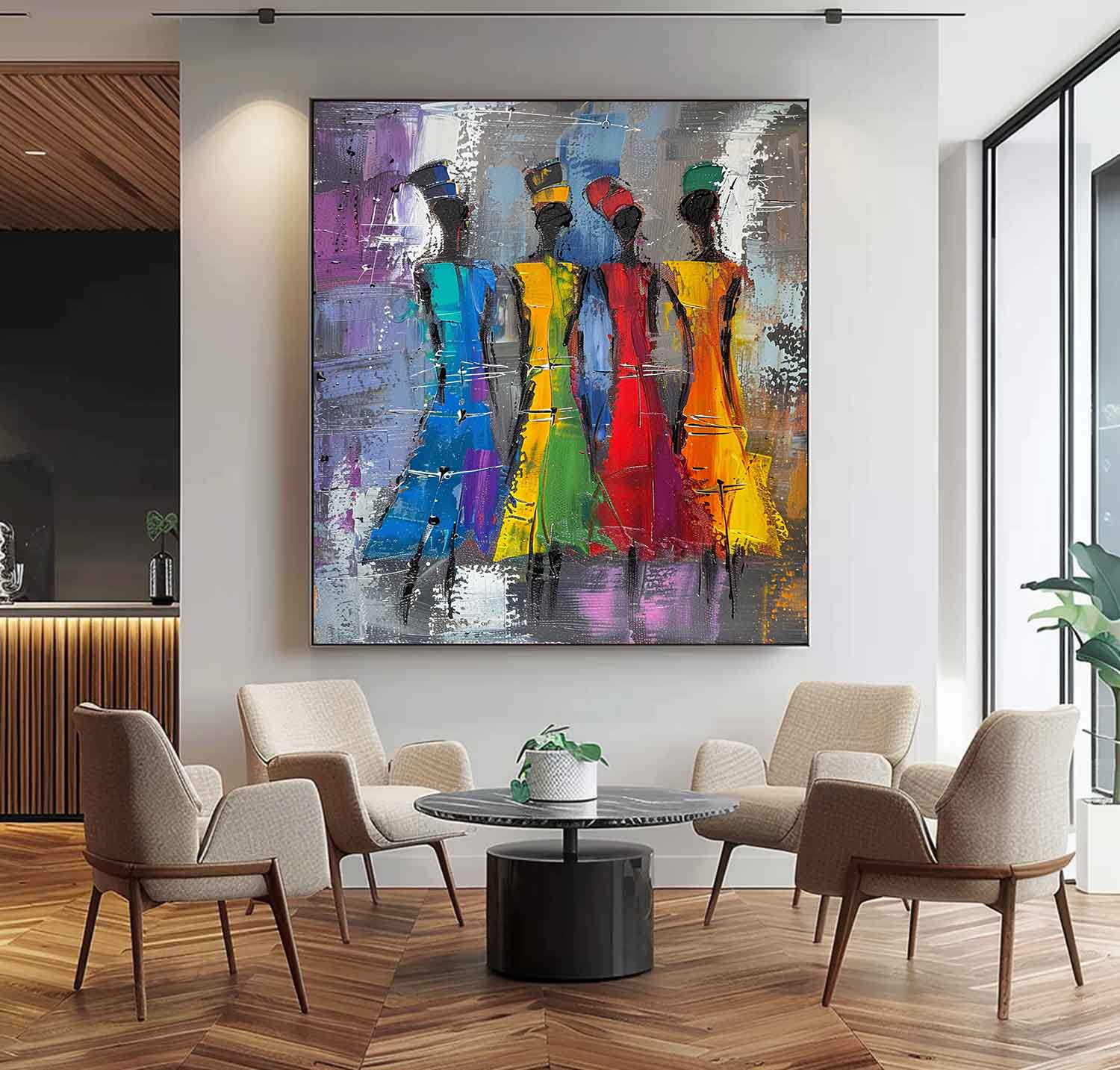 Wall Art People Modern Abstract Painterly