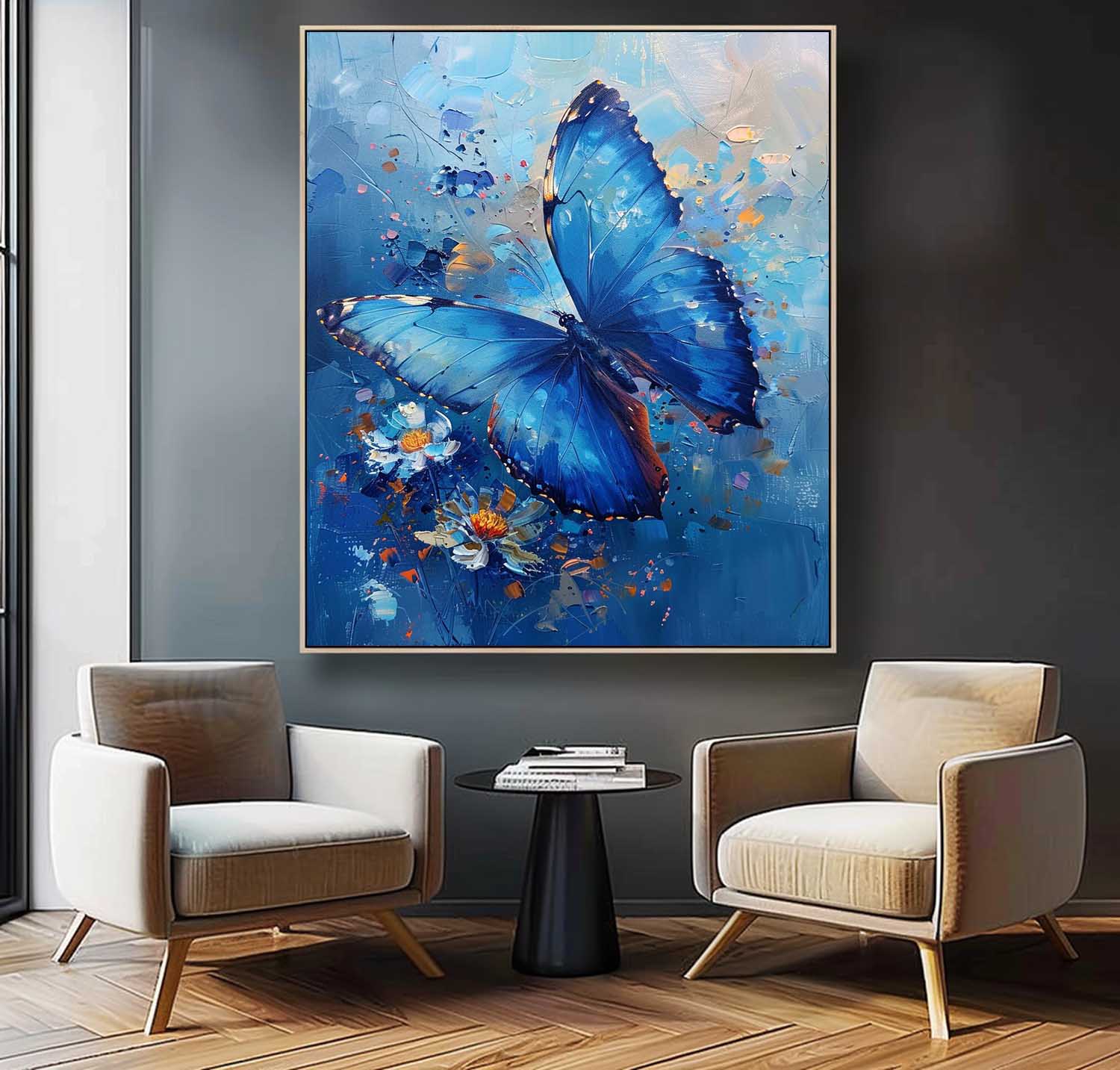 Wall Art Animal Butterfly Painterly Whimsical