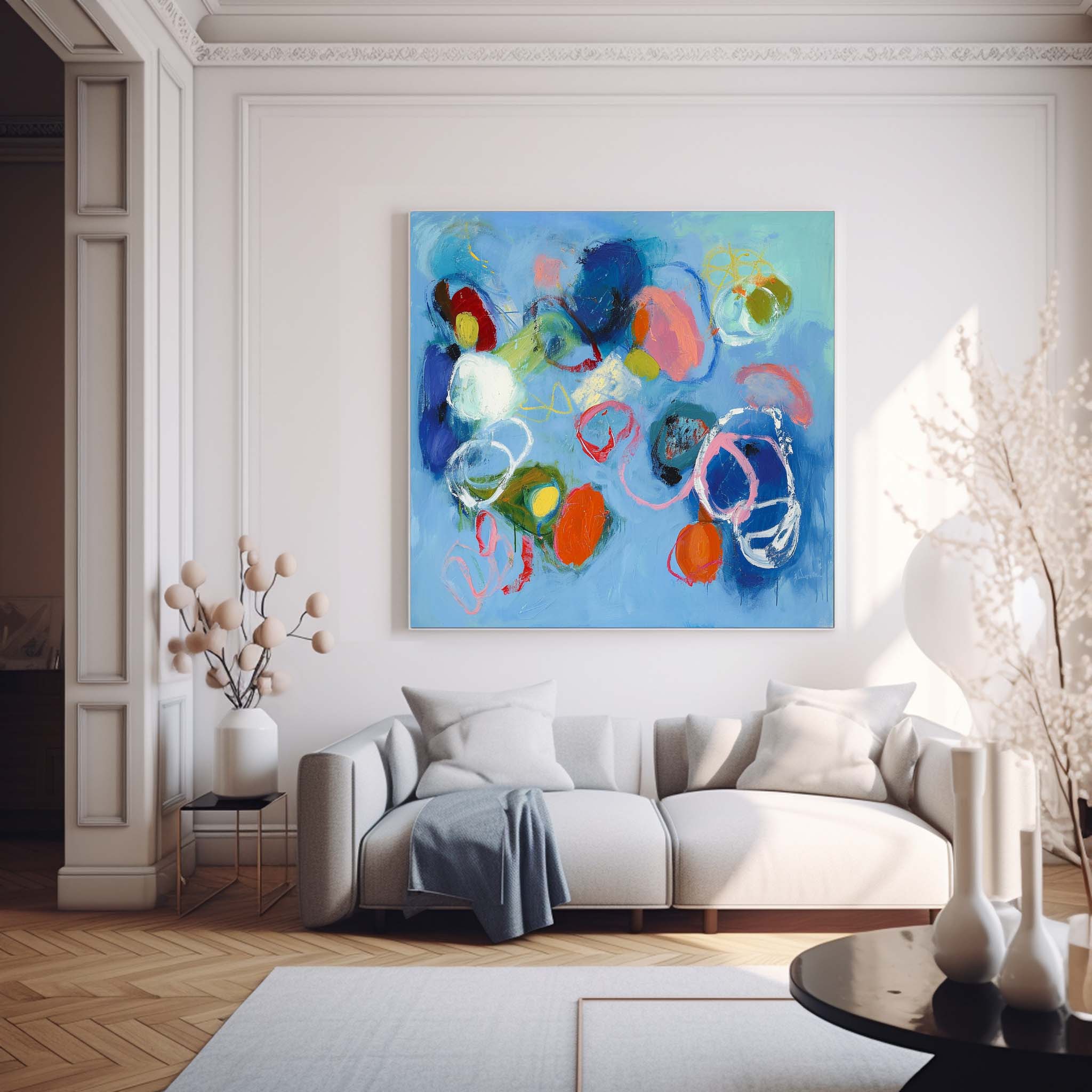 Wall Art Abstract Contemporary Minimalist Color Pop