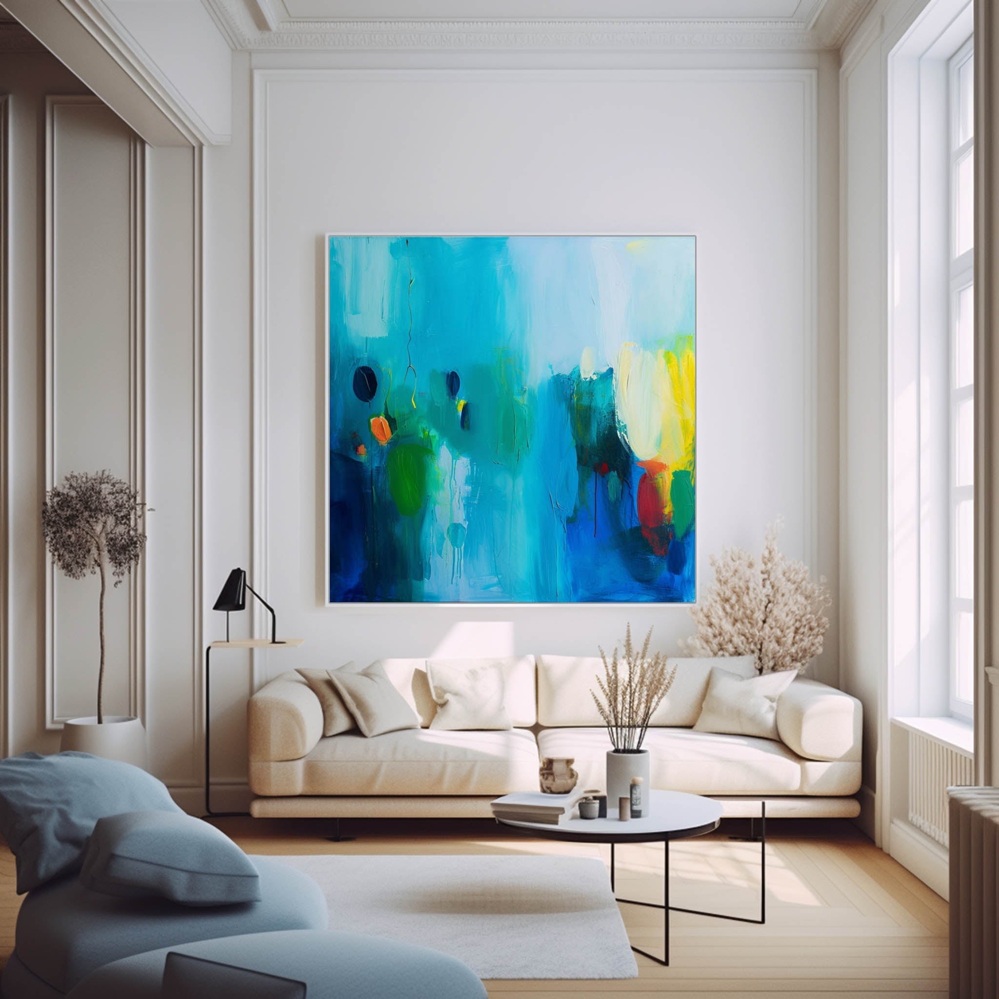 Abstract Canvas Art AB389 - Neutralighting
