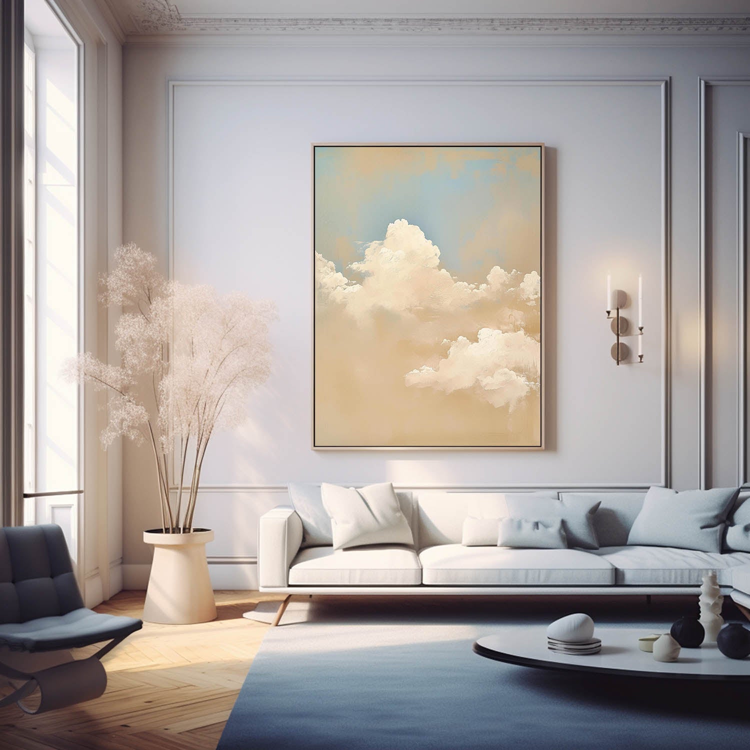 Wall Art Landscape Impasto Soft Cloud