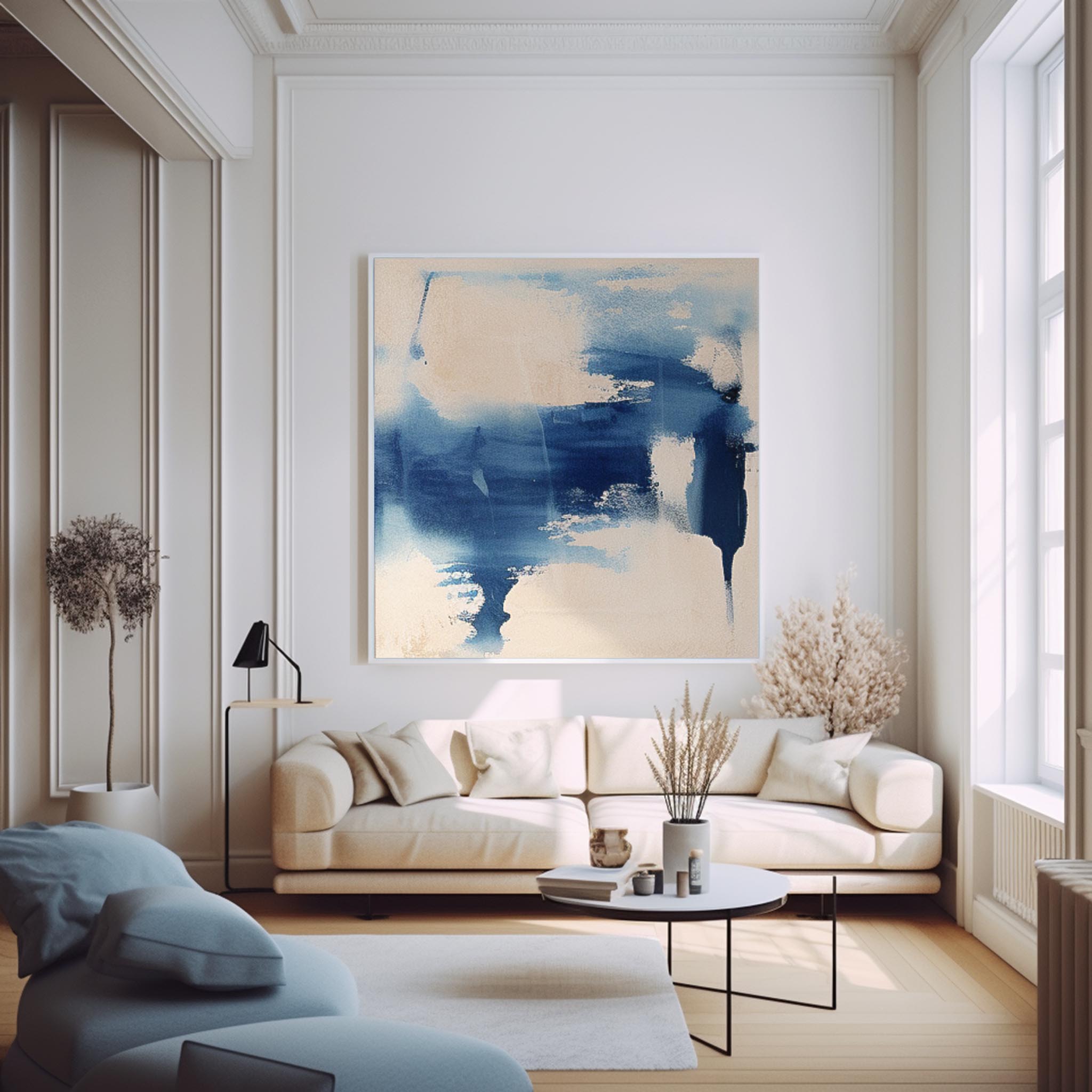 Wall Art Elegant Cool Tone Abstract Nature