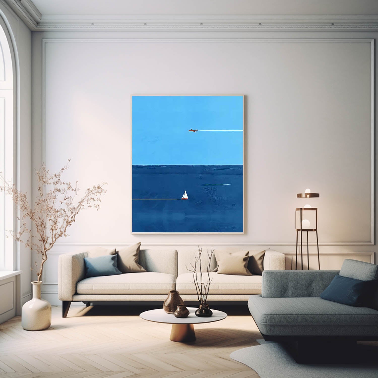 Wall Art Aerial View Minimalist Serene Solitary