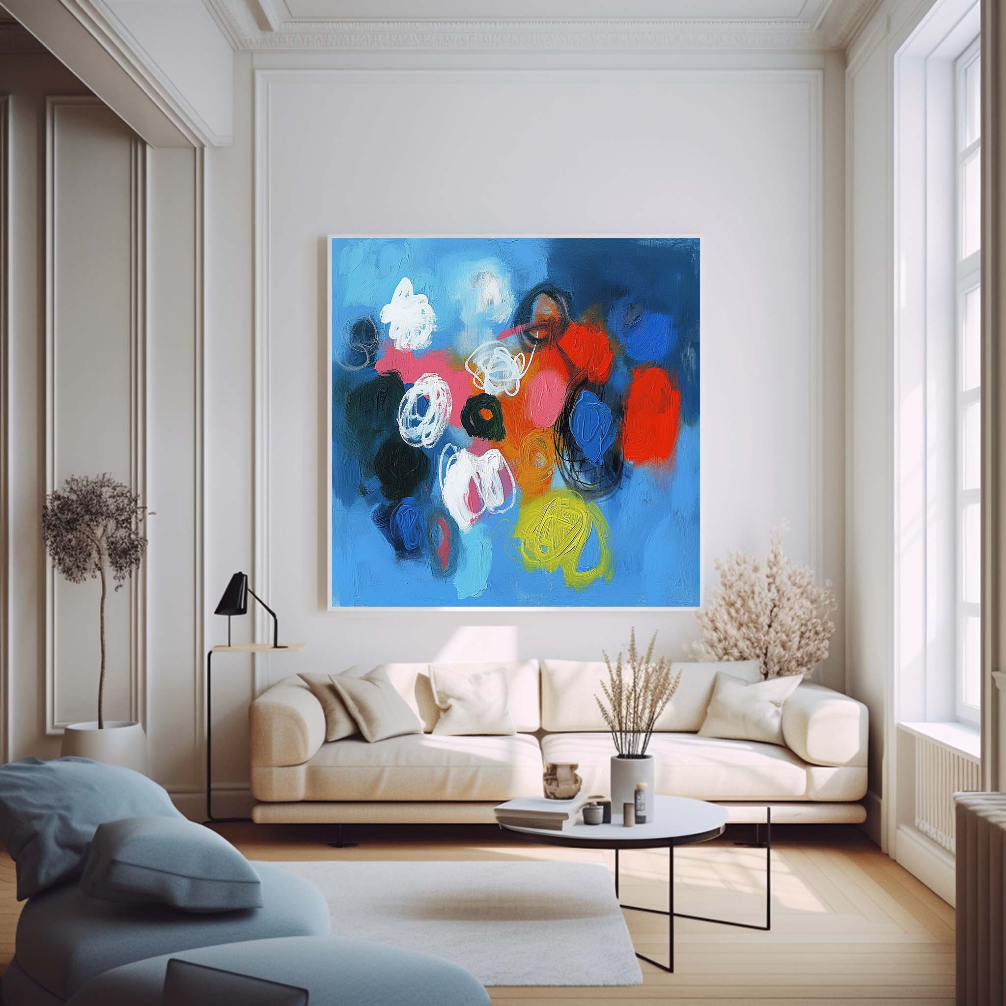 Wall Art Abstract Playful Energetic Retro