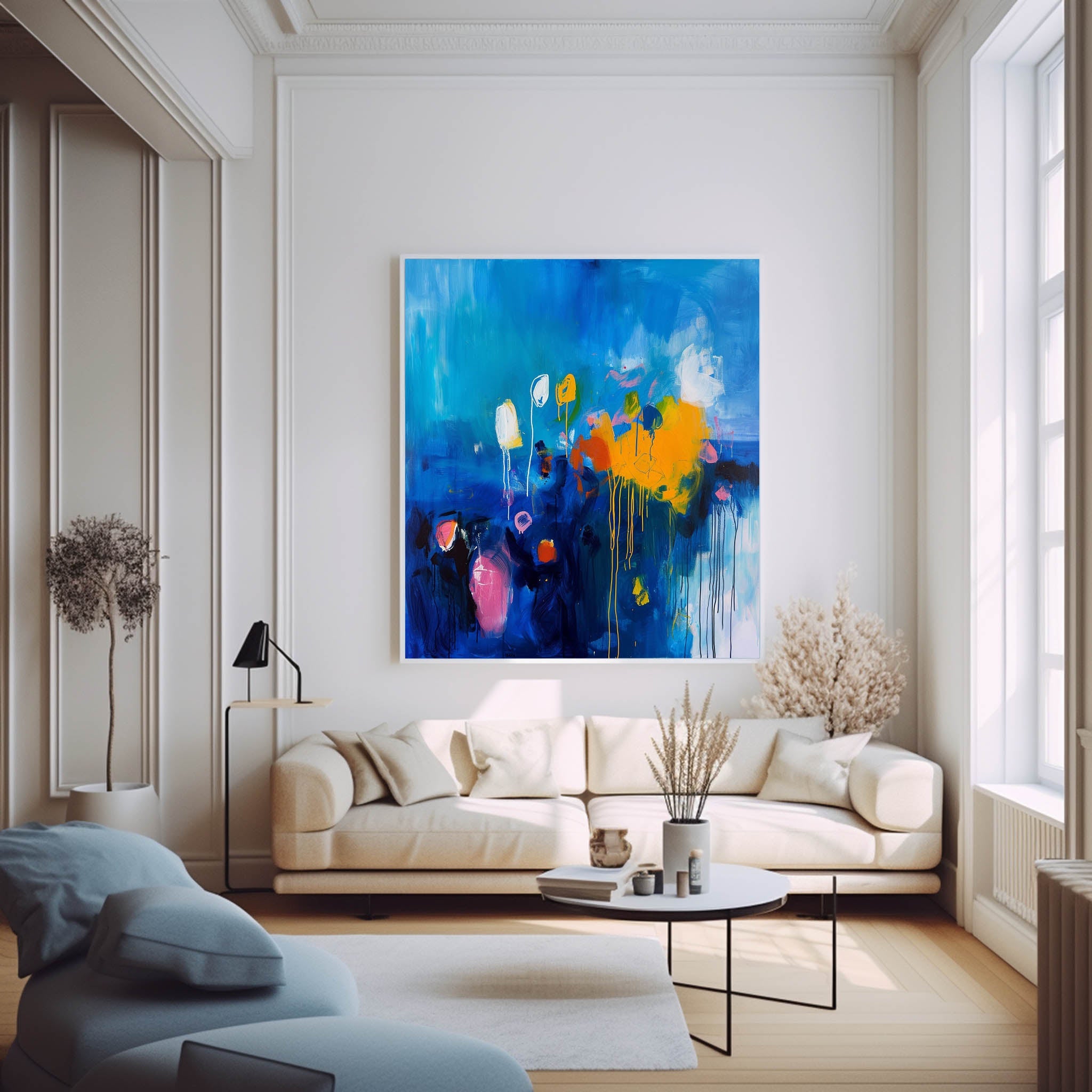 Wall Art Abstract Serene Calm Coastal Atmosphere