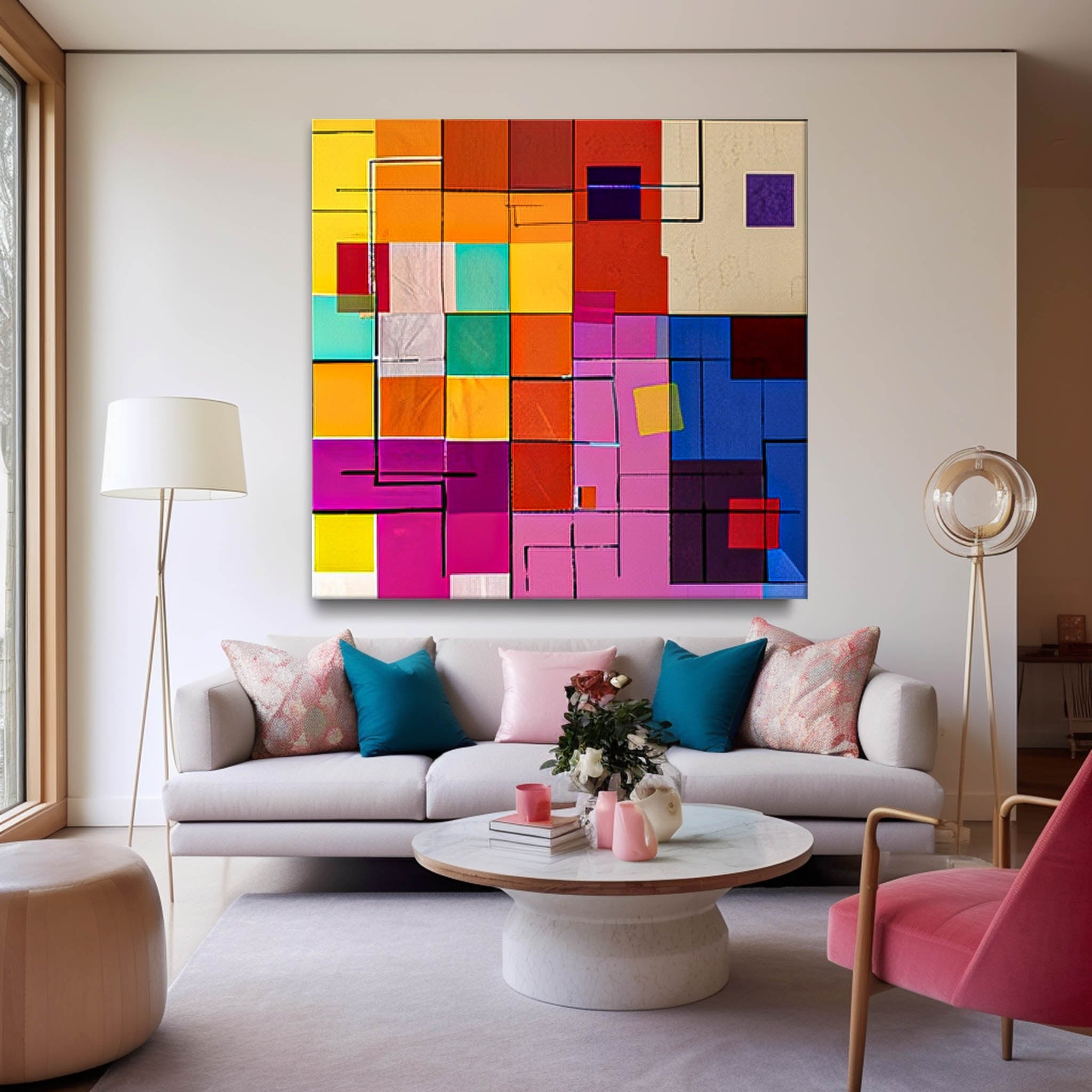 Wall Art Edgy Abstract Color Pop Energetic
