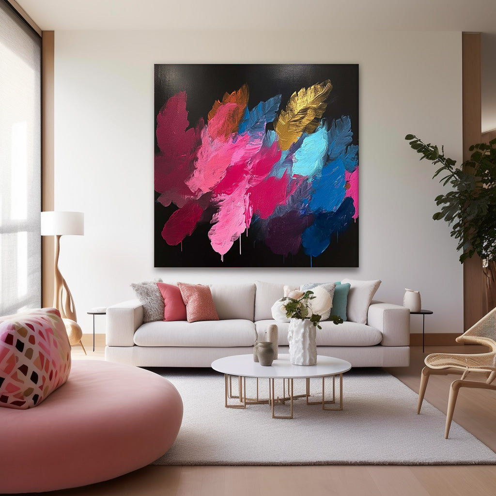 Wall Art Flower Colorful Modern Artistic