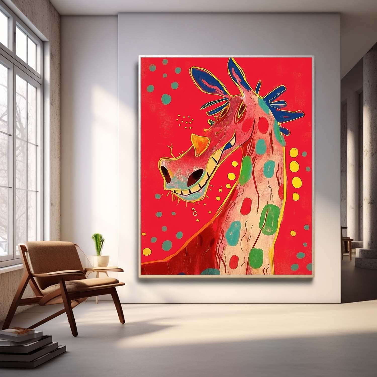 Wall Art Animal Neo-Pop Art Playful Horse