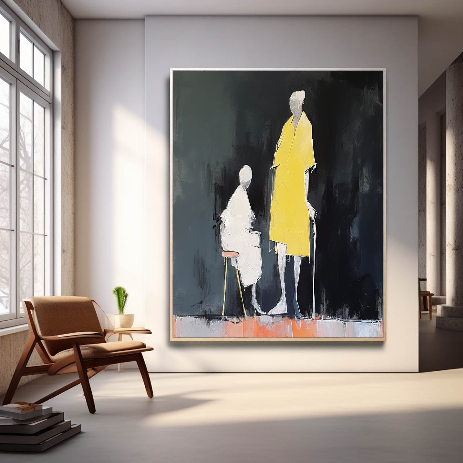 Wall Art People Minimalist Moody Elegant