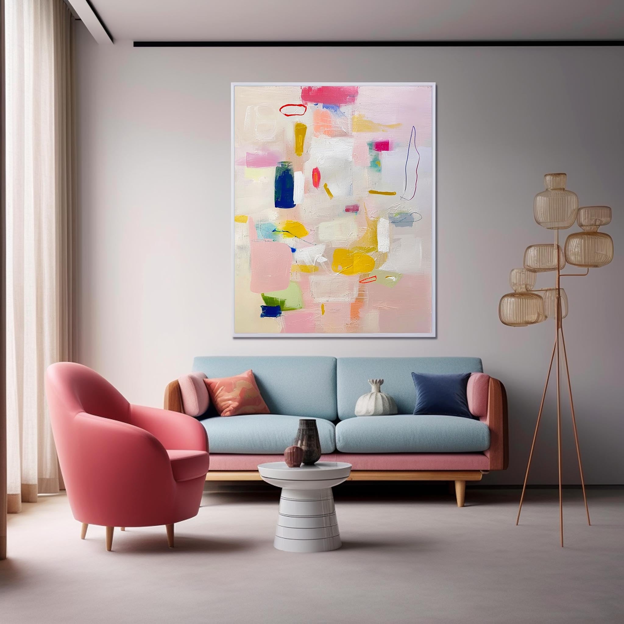 Wall Art Impasto Abstract Block Atmosphere