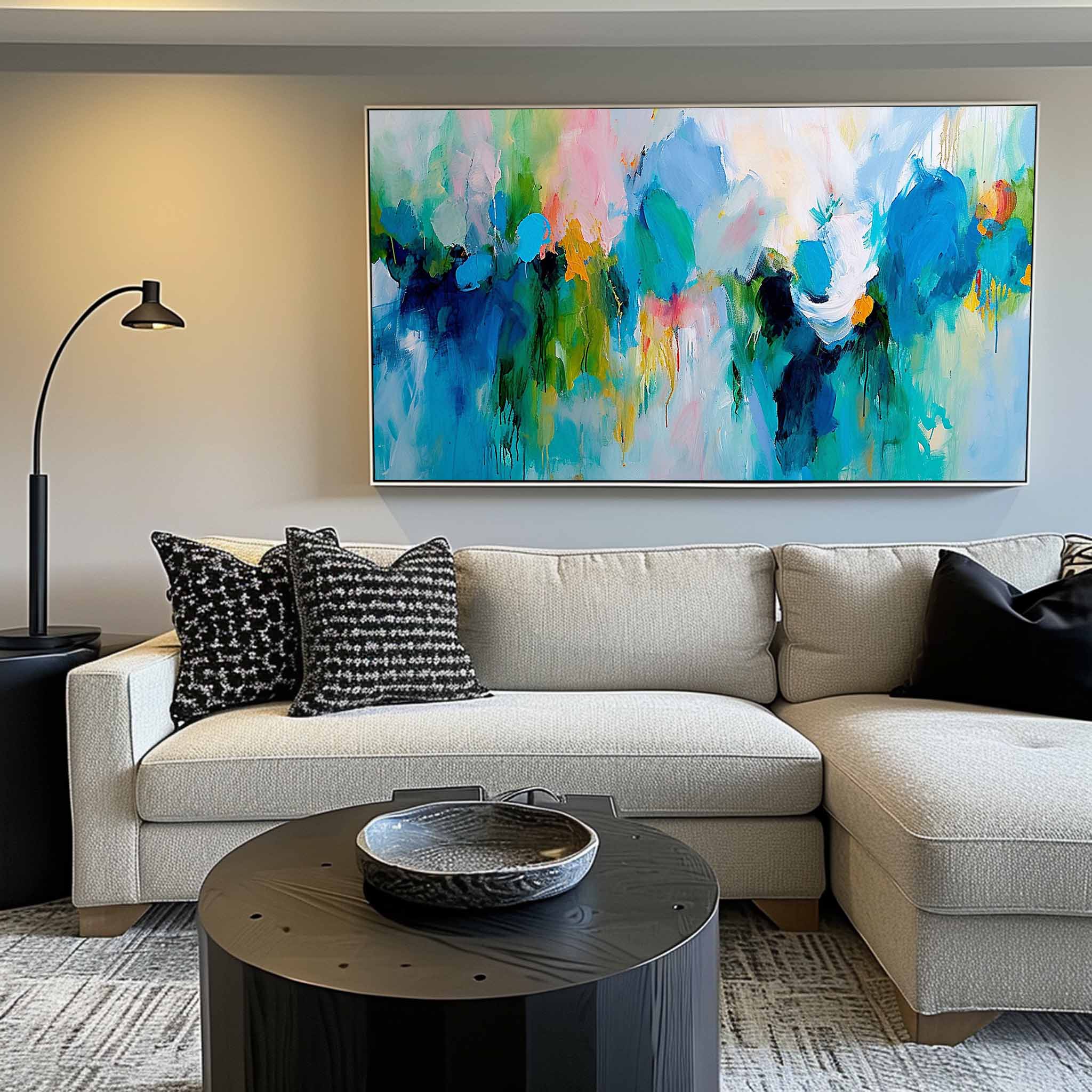 Abstract Canvas Art AB426 - Neutralighting