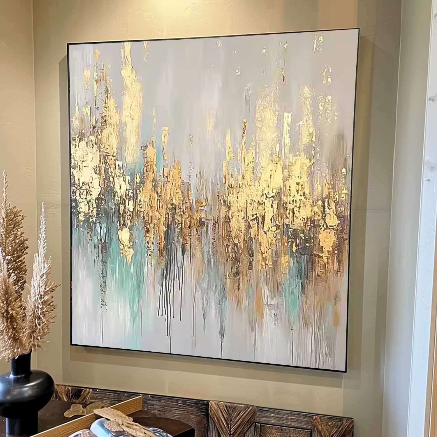 Abstract Impasto Serene Luxurious Modern