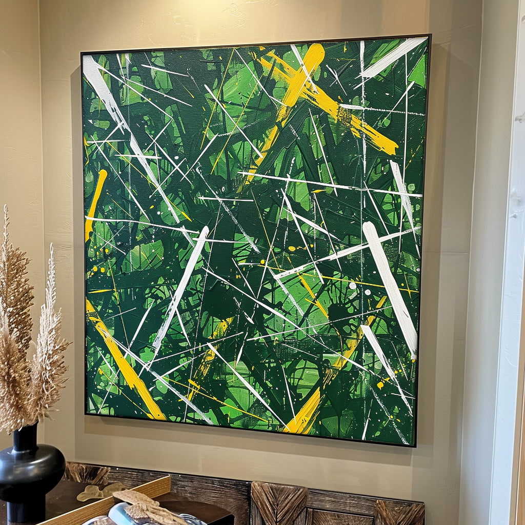 Wall Art Abstract Dynamic Brushstroke Contemporary