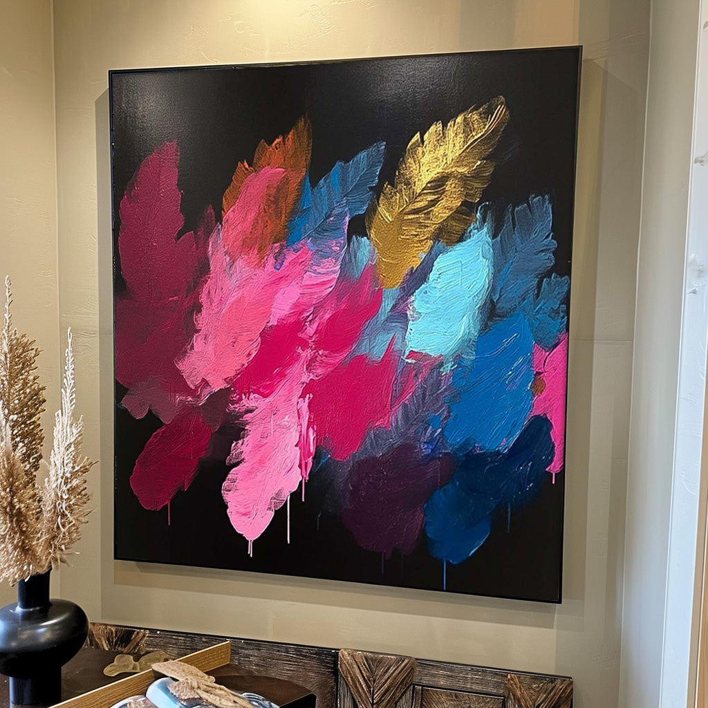Wall Art Flower Colorful Modern Artistic