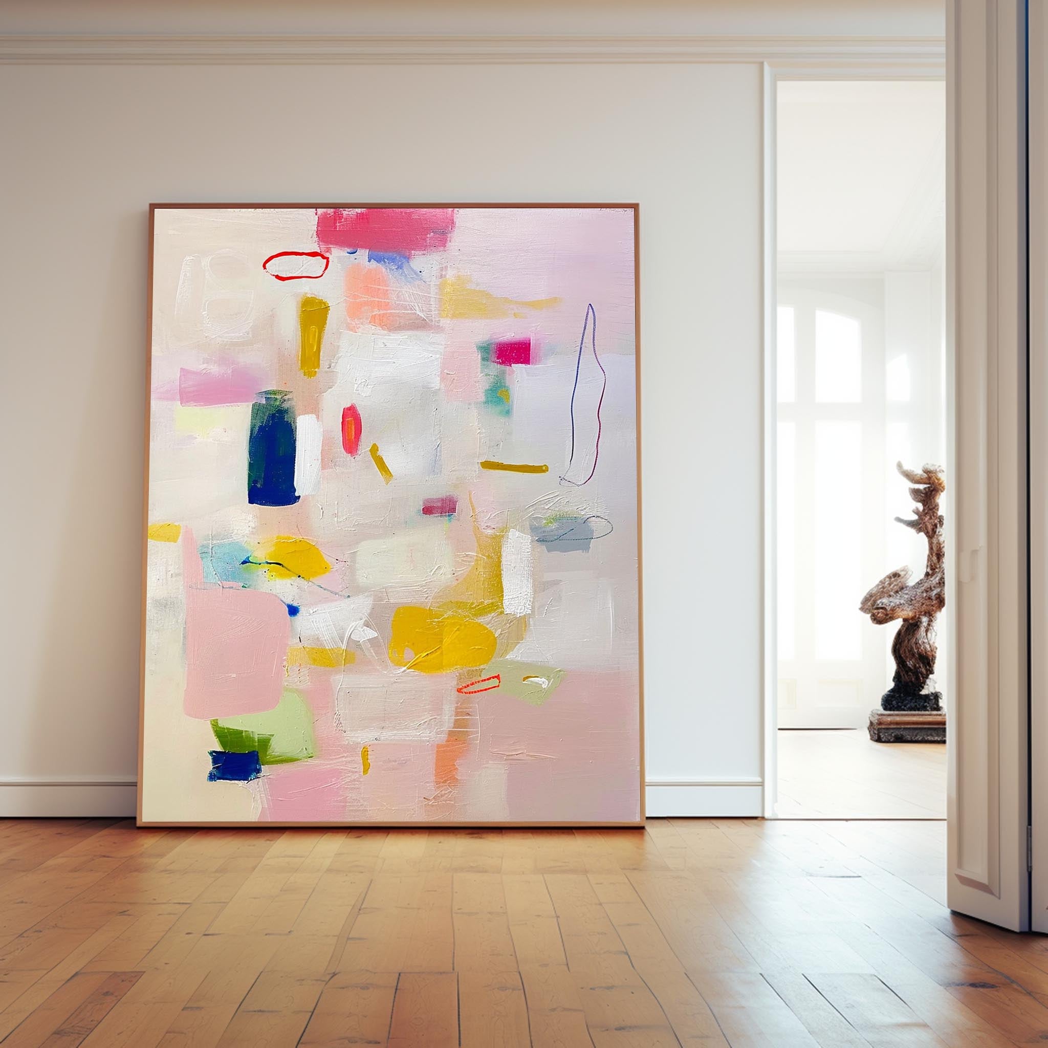 Wall Art Impasto Abstract Block Atmosphere