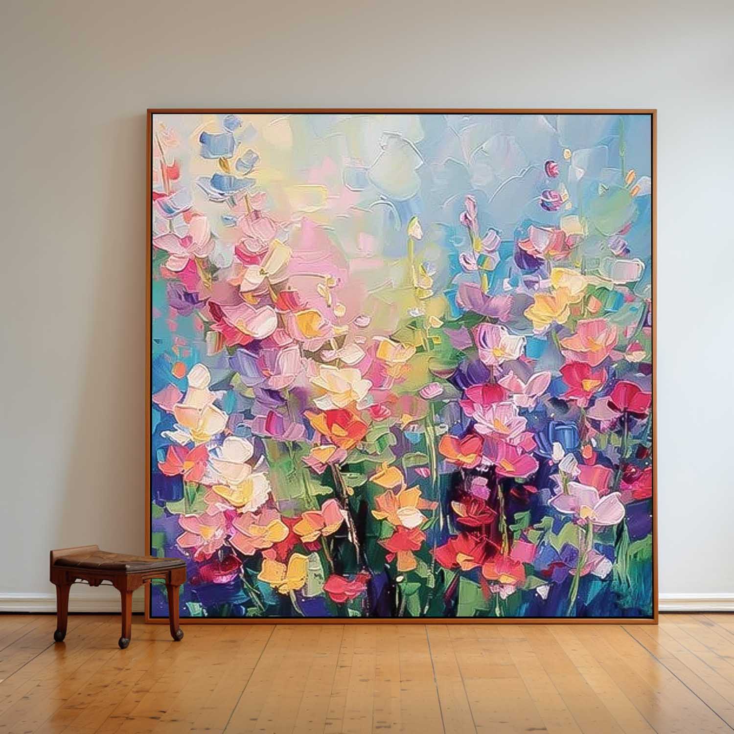 Wall Art Impasto Floral Cheerful Lively