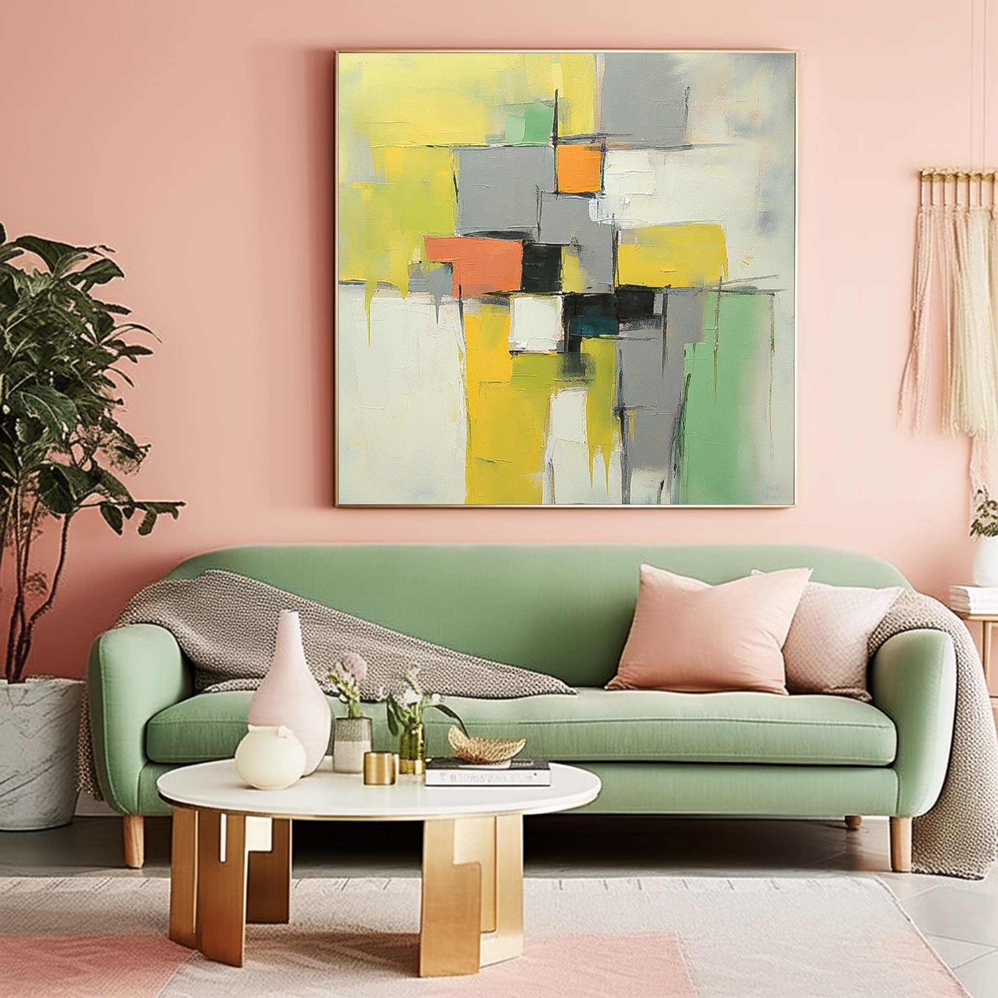 Wall Art Dynamic Abstract Contemporary Painterly