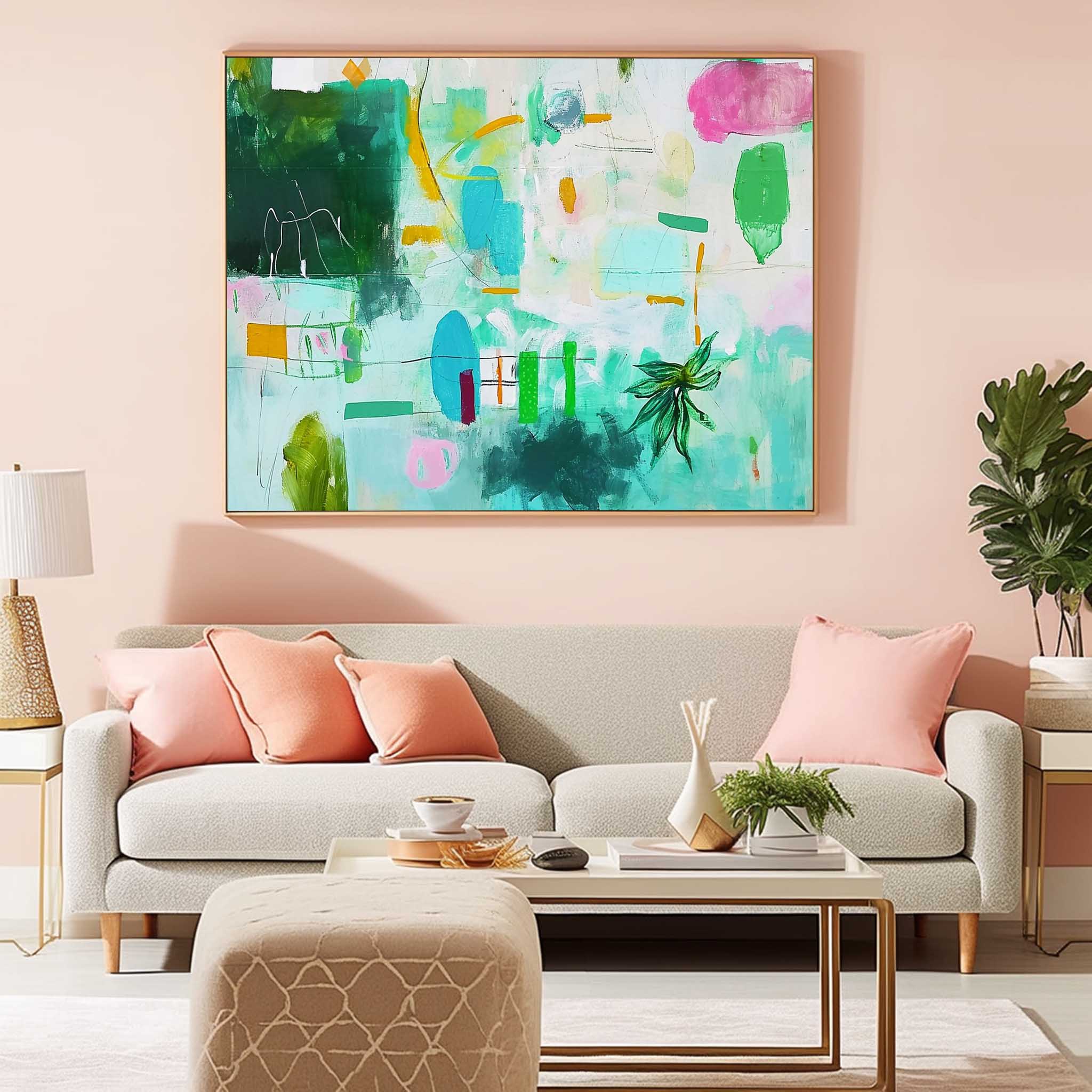 Abstract Canvas Art AB430 - Neutralighting