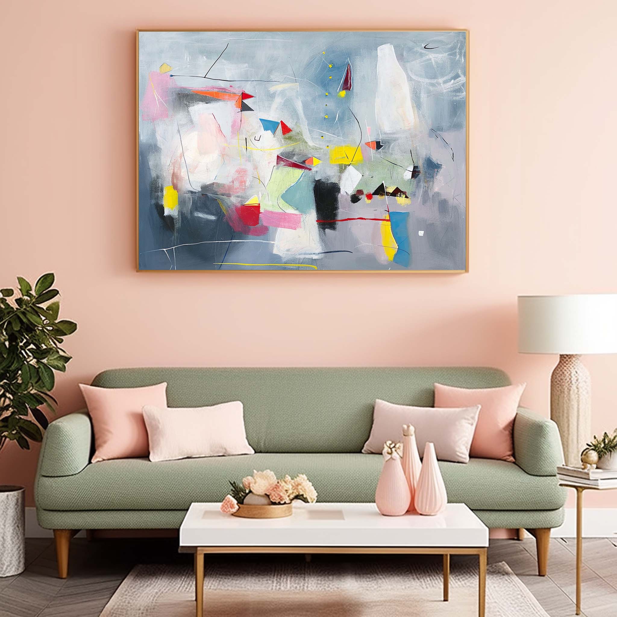 Abstract Canvas Art AB431 - Neutralighting