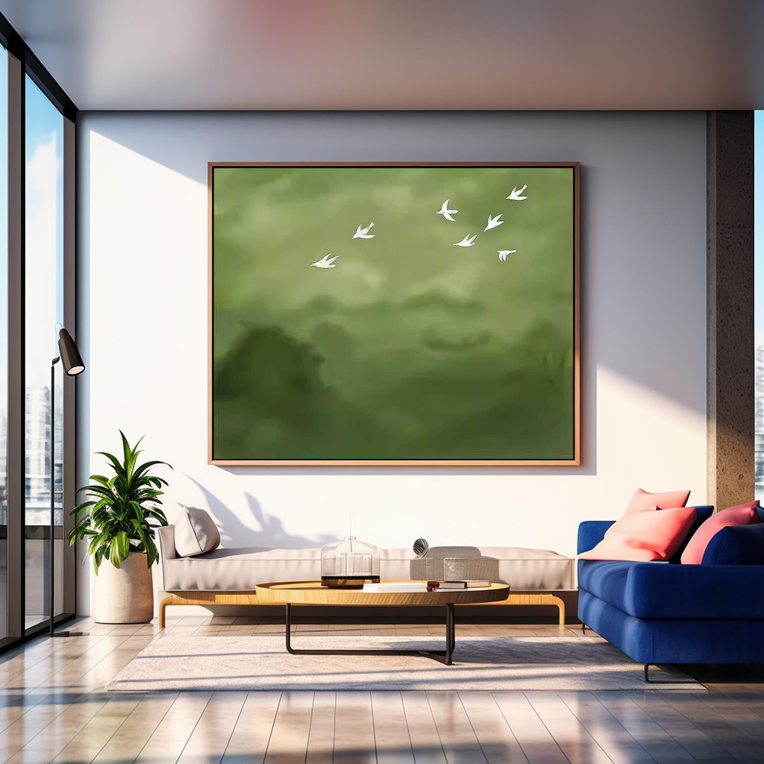 Wall Art Minimalist Landscape Bird Impressionist