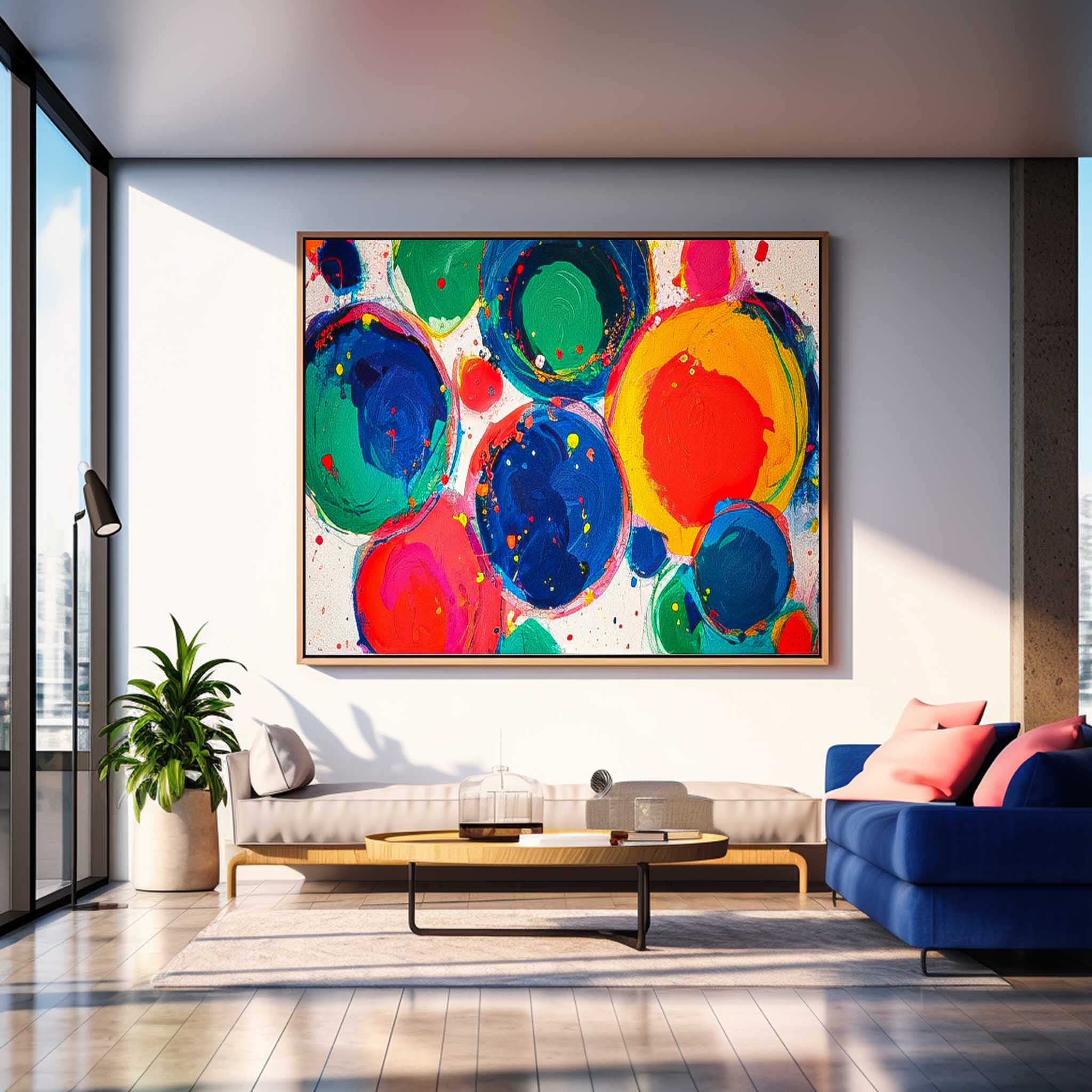 Wall Art Impasto Abstract Playful Painterly Cheerful