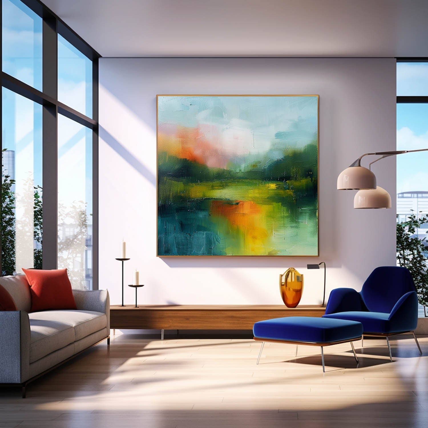 Wall Art Abstract Landscape Contemporary Soft