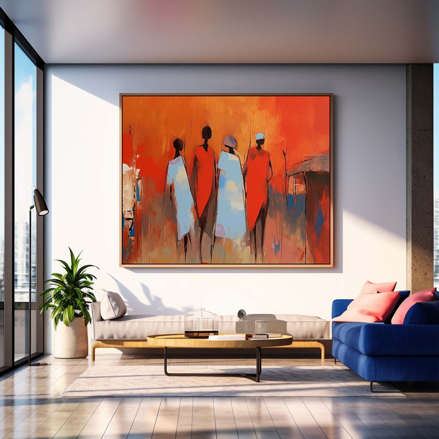 Wall Art Mixed People Serene Minimalist
