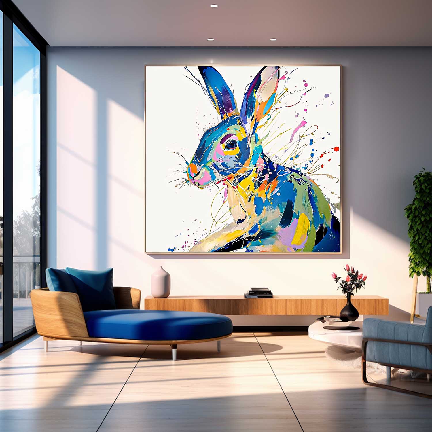 Wall Art Animal Vibrant Playful Cute