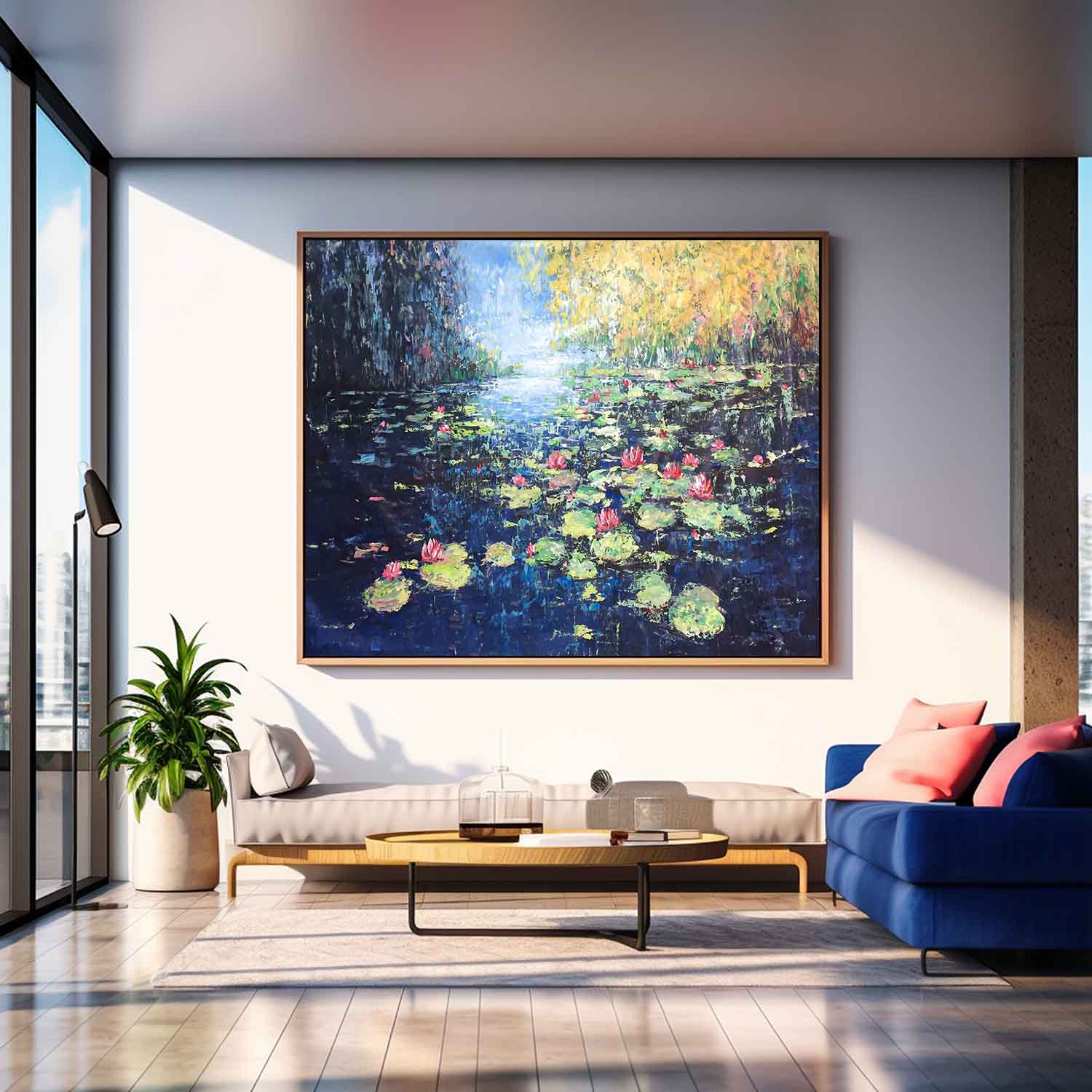 Wall Art Impressionist Water Lily Elegant Modern