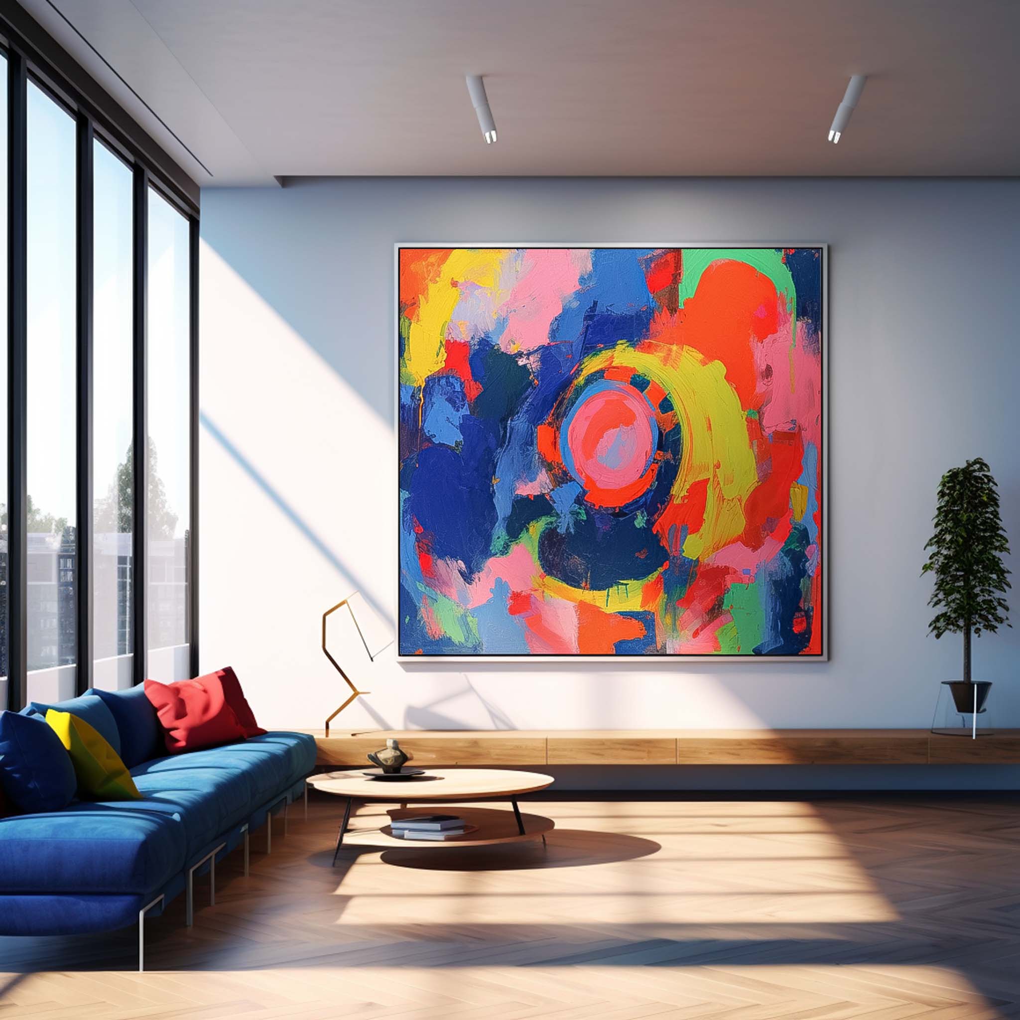 Wall Art Vertical Dense Cluster Abstract Painterly