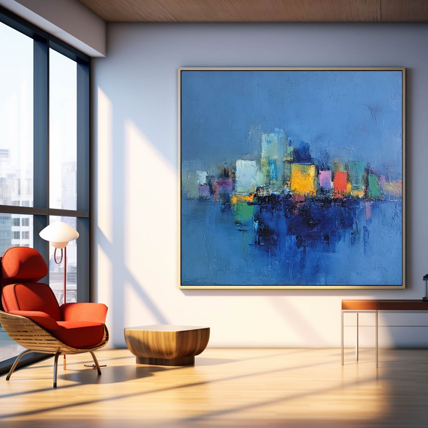 Wall Art Architecture Abstract Waterfront Cityscape