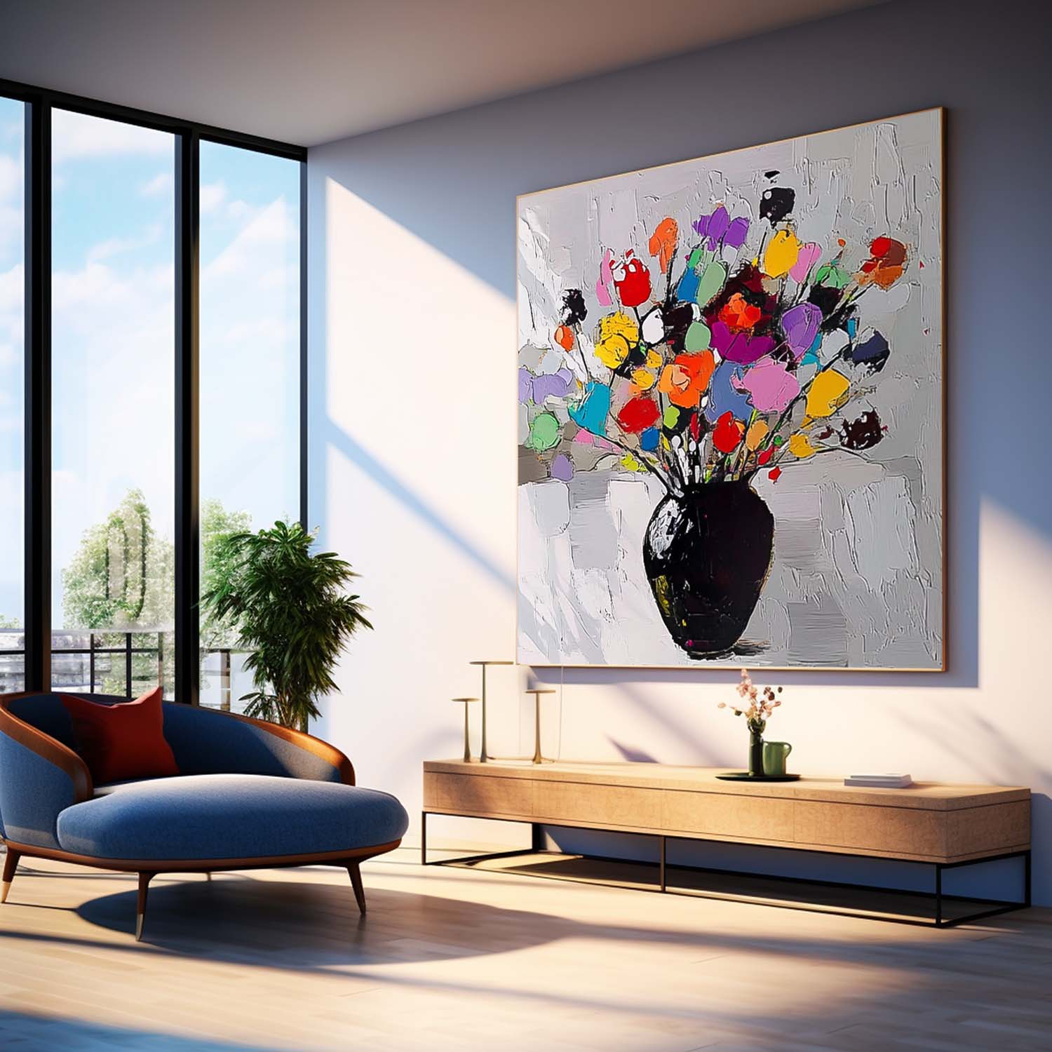 Wall Art Flower Modern Maximalist Pop