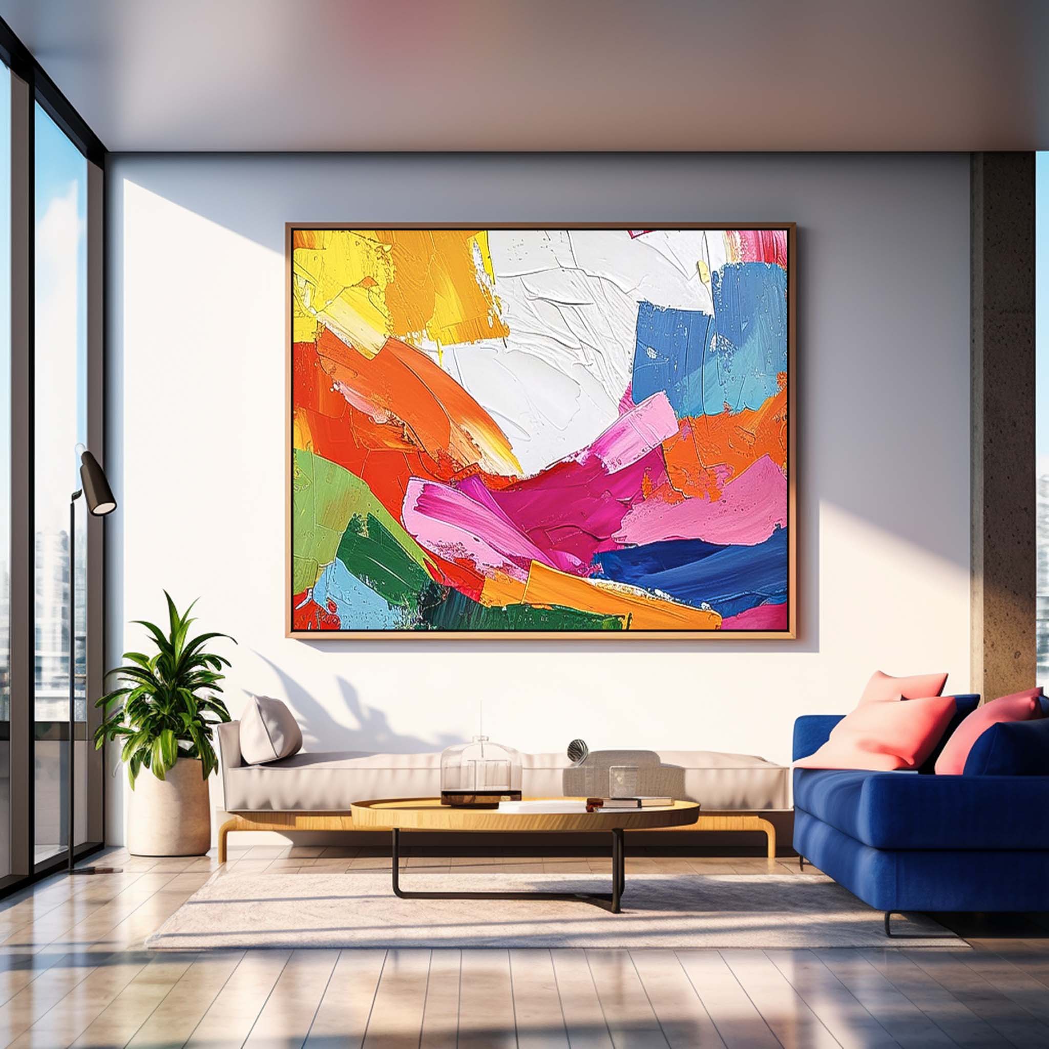 Wall Art Vibrant Impasto Abstract Expressionist