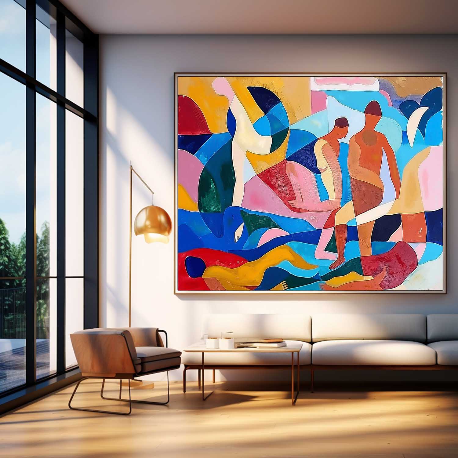 Wall Art Abstract Vibrant Geometric Modern