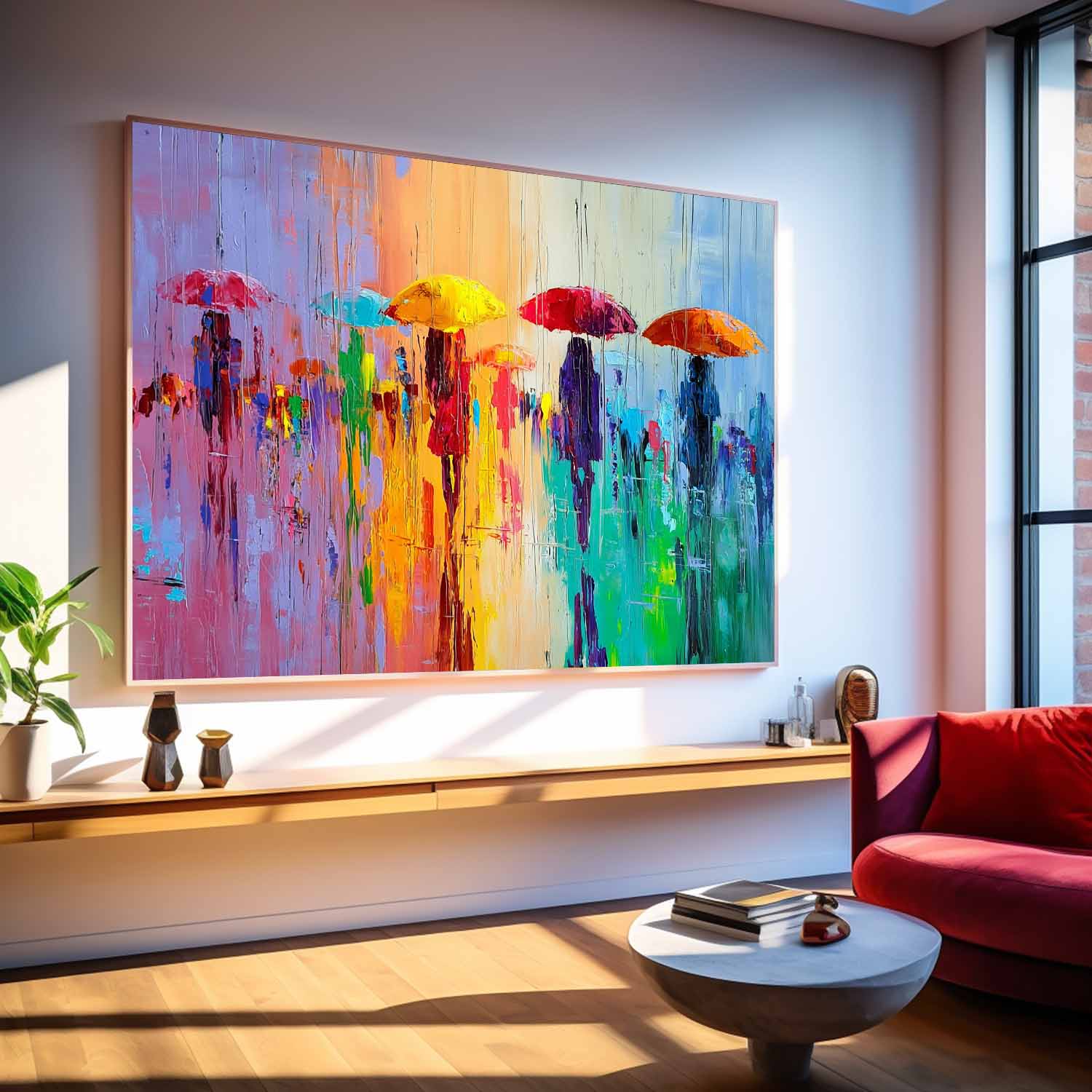 Wall Art People Subtle Watercolor Wash Maximalist