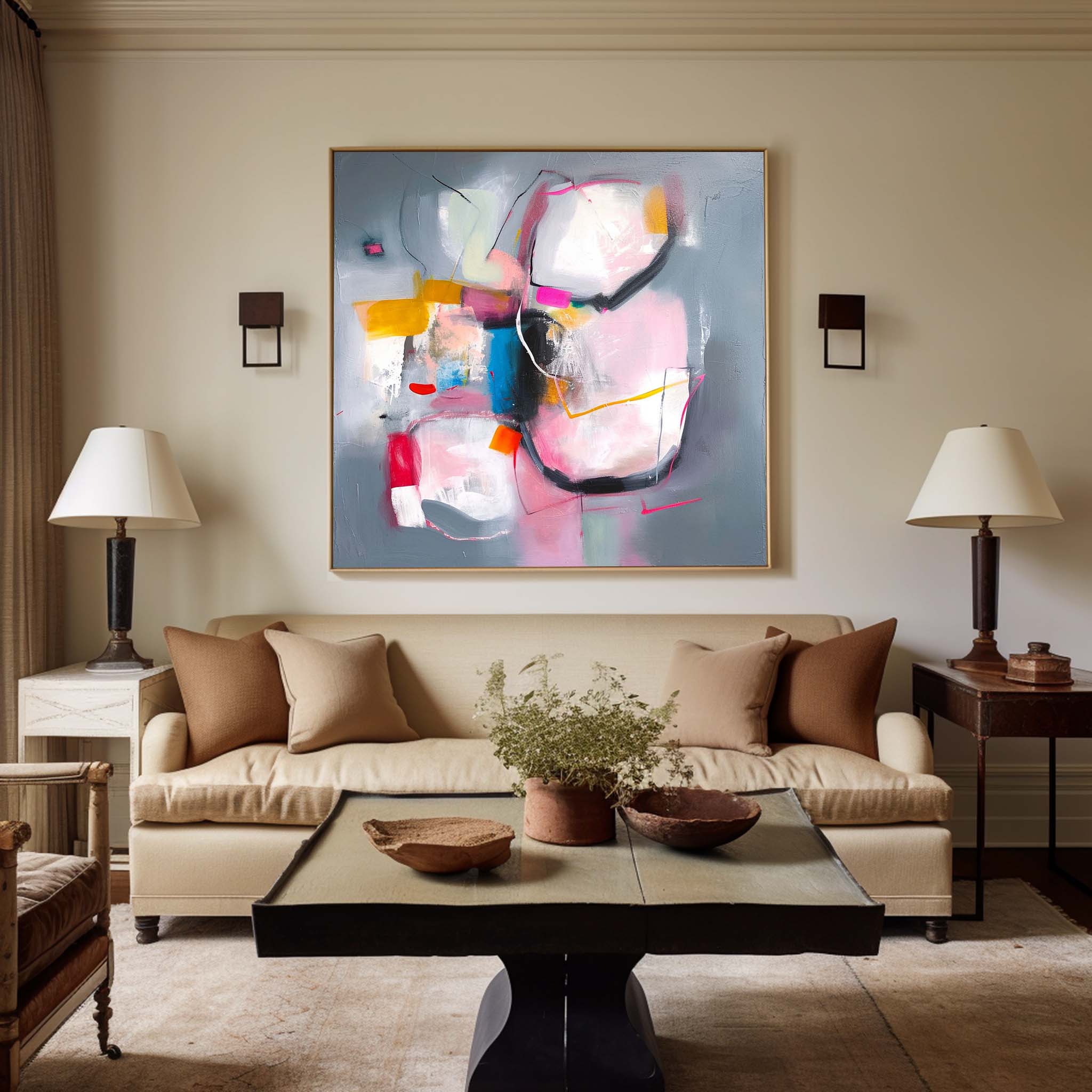 Wall Art Multicolor Abstract Pop Expressionist