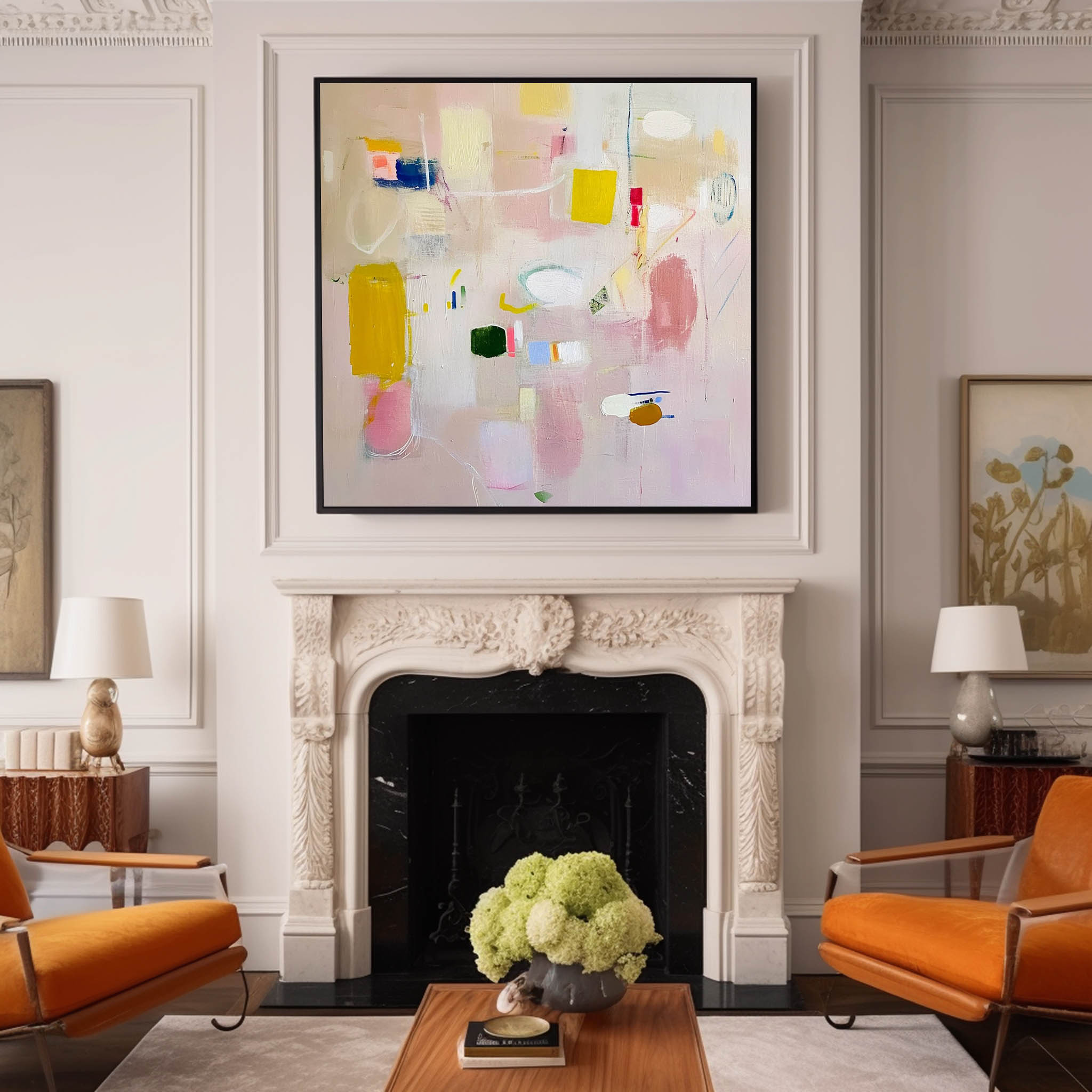 Wall Art Abstract Serene Calm Playful Modern