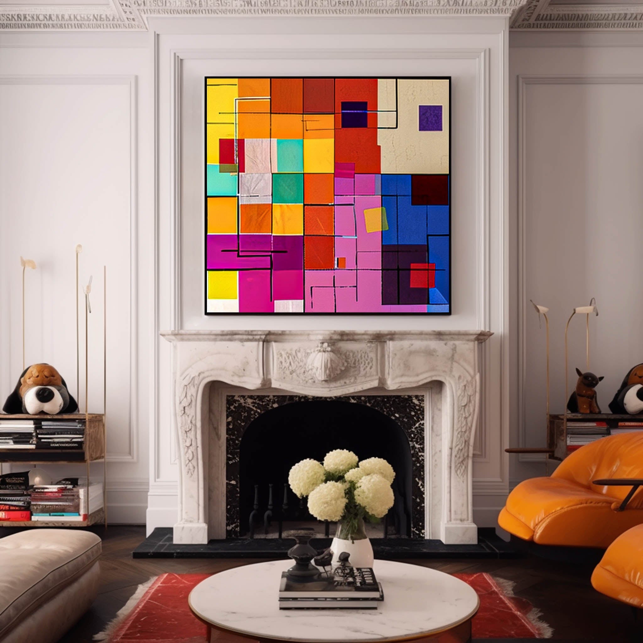 Wall Art Edgy Abstract Color Pop Energetic