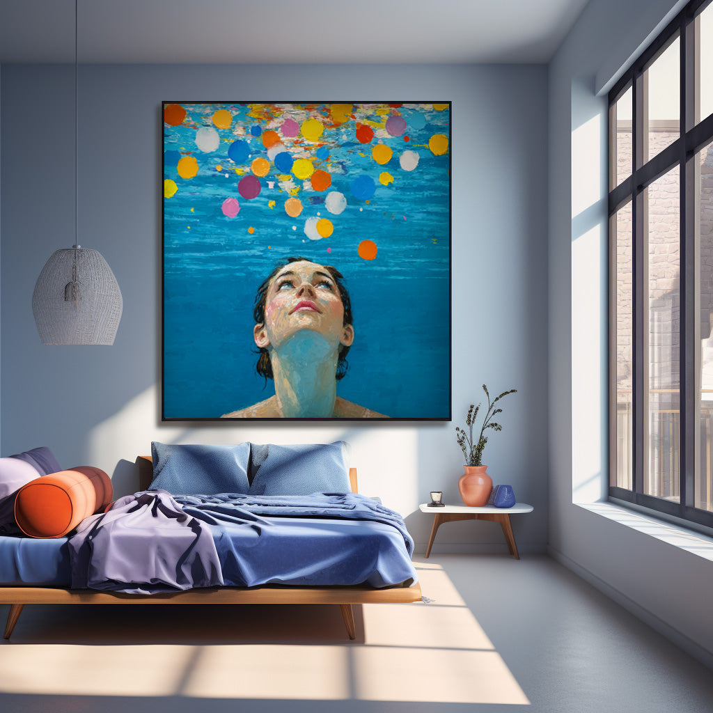 Wall Art People Urban Art Inspired Underwater