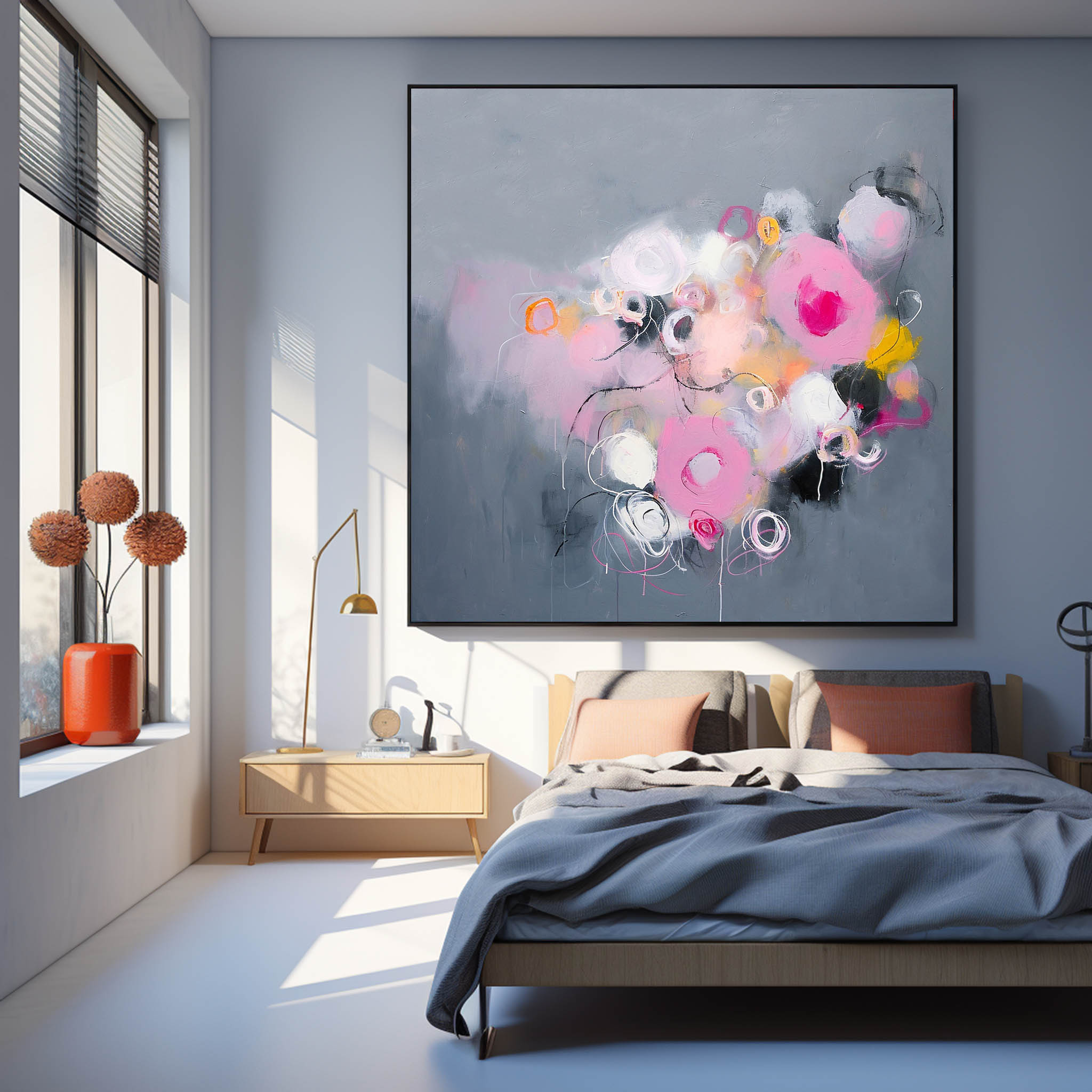Wall Art Edgy Grungy Colorful Abstract Pop