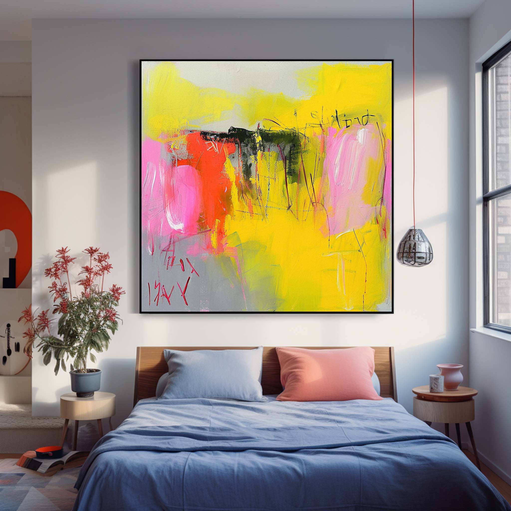 Wall Art Modern Impasto Abstract Playful