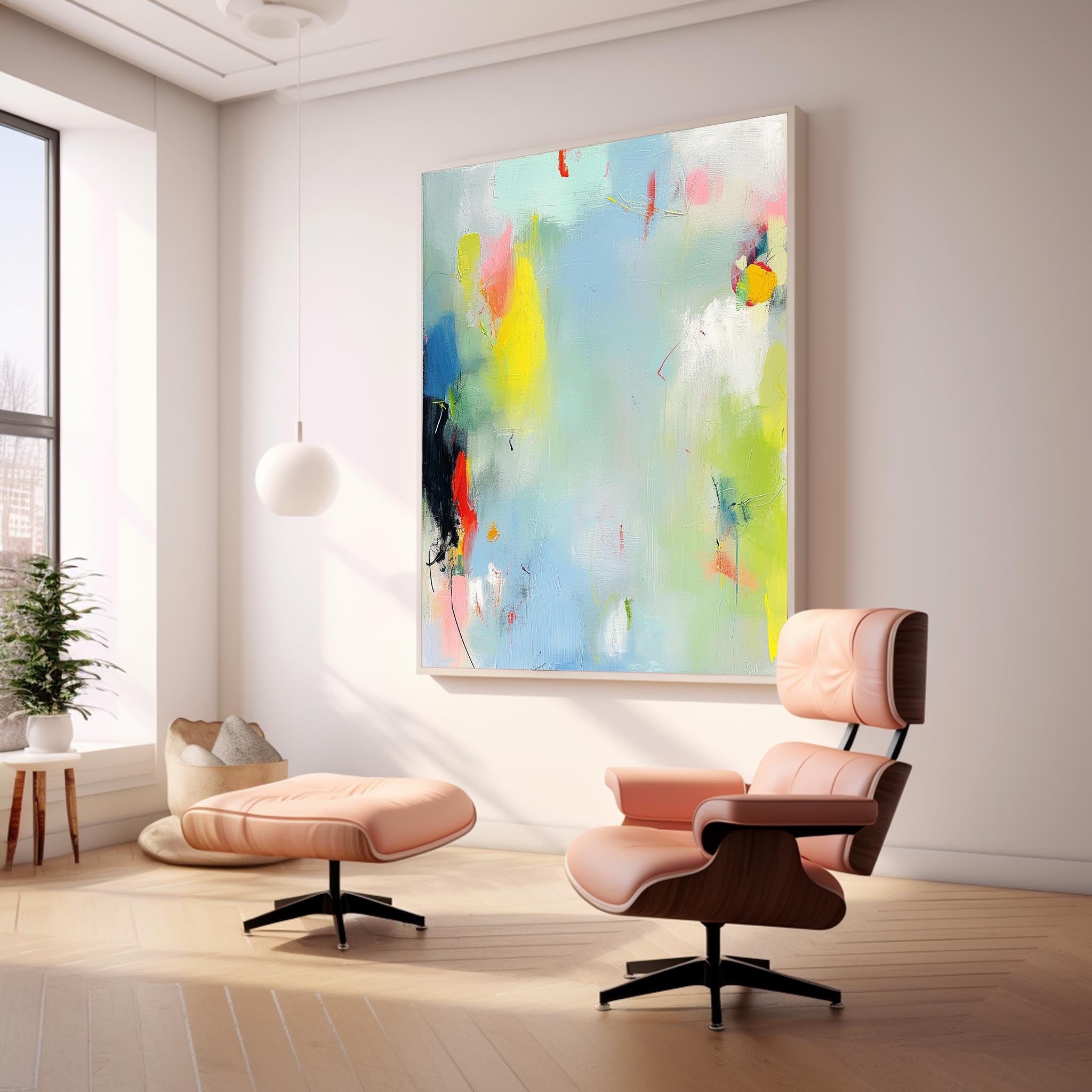 Wall Art Soft Fluid Wash Abstract Painterly